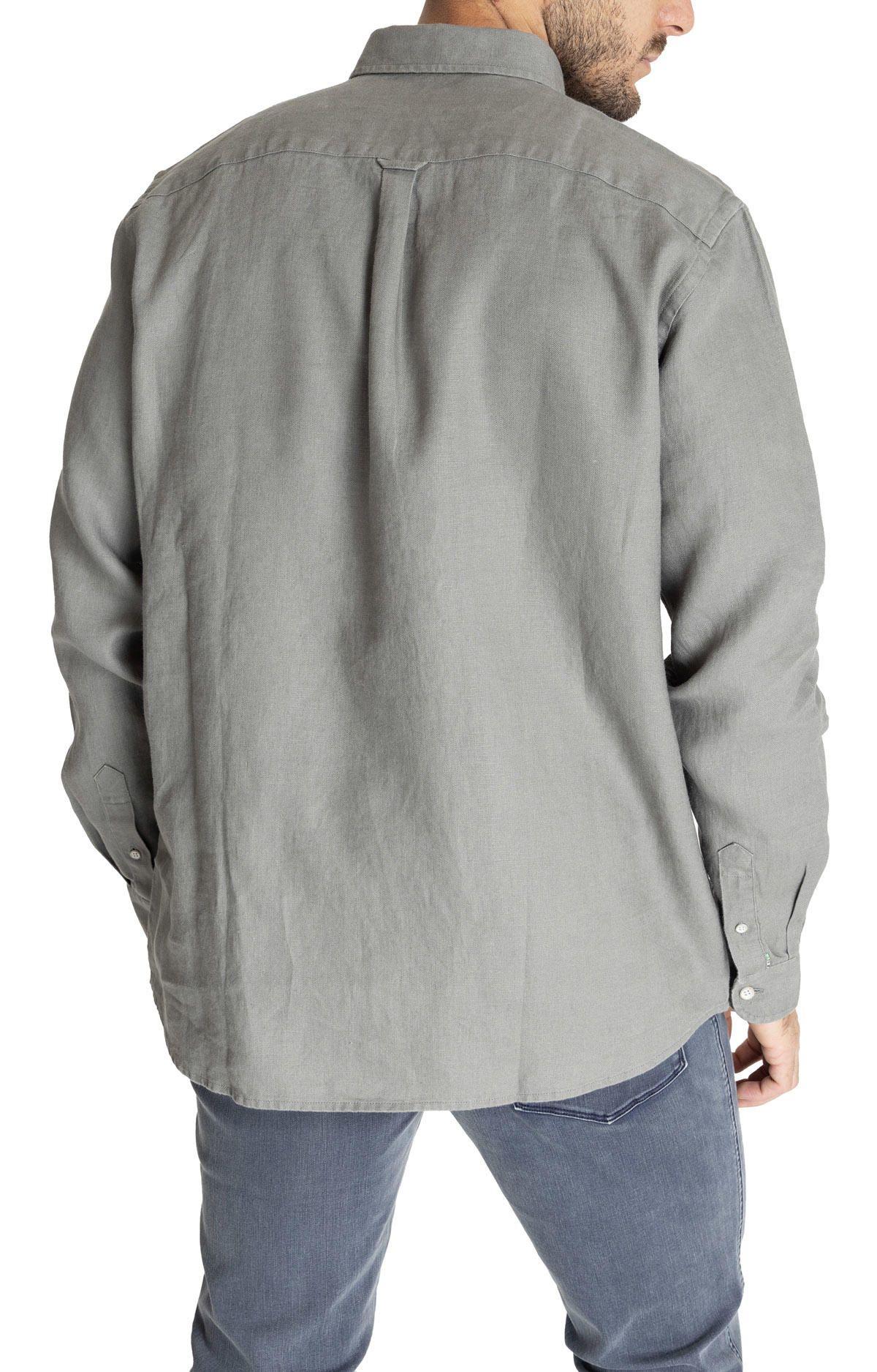 Camisa M/L Hombre Linen Verde-5