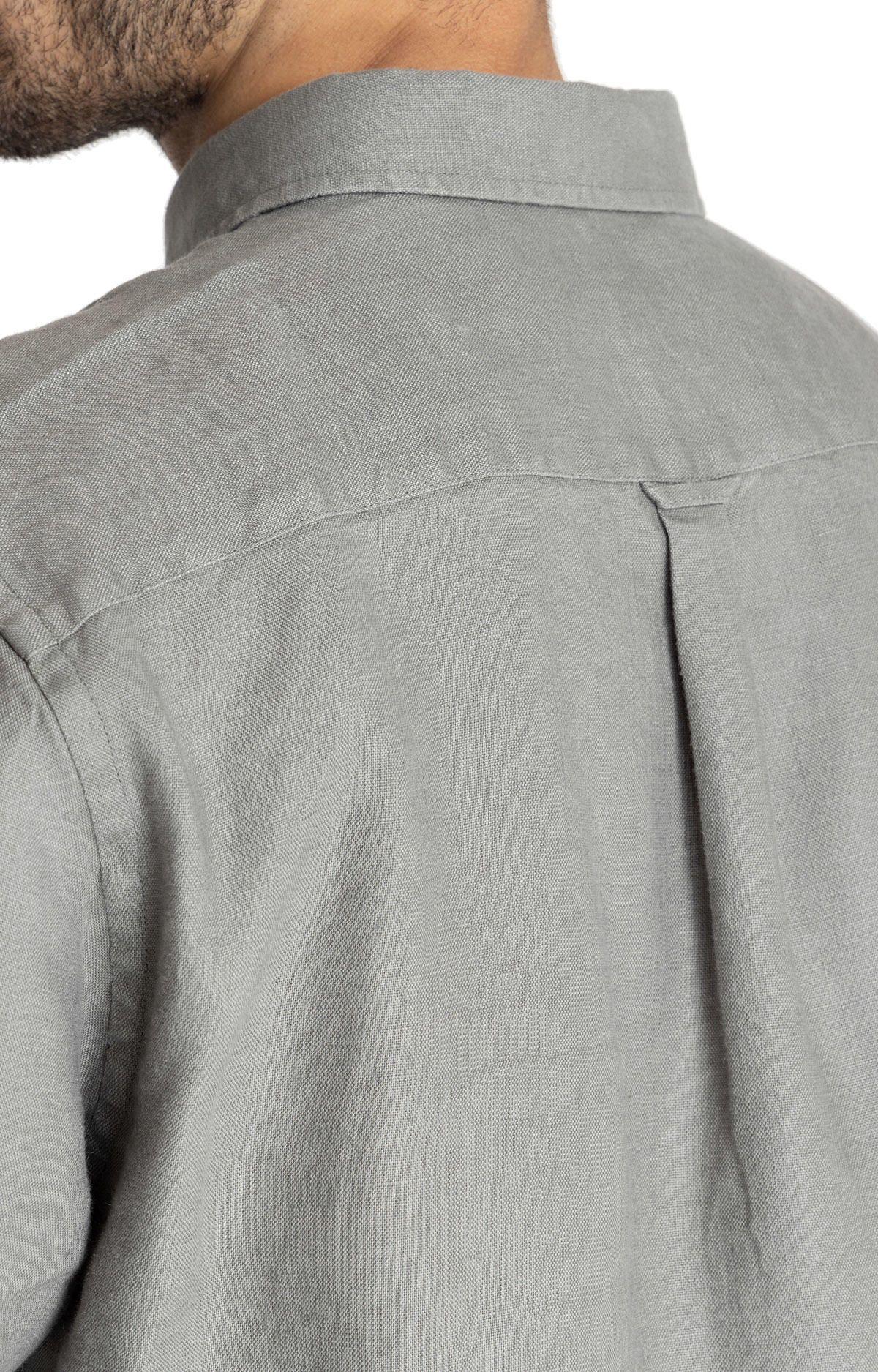 Camisa M/L Hombre Linen Verde-6