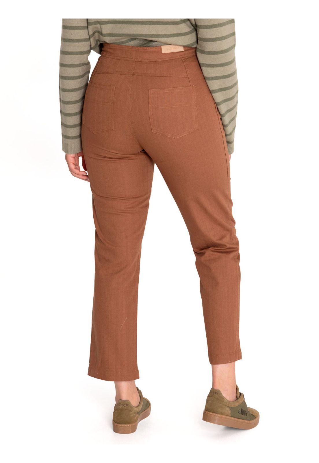 Pantalón Algodón Orgánico Mujer Isis Café-6