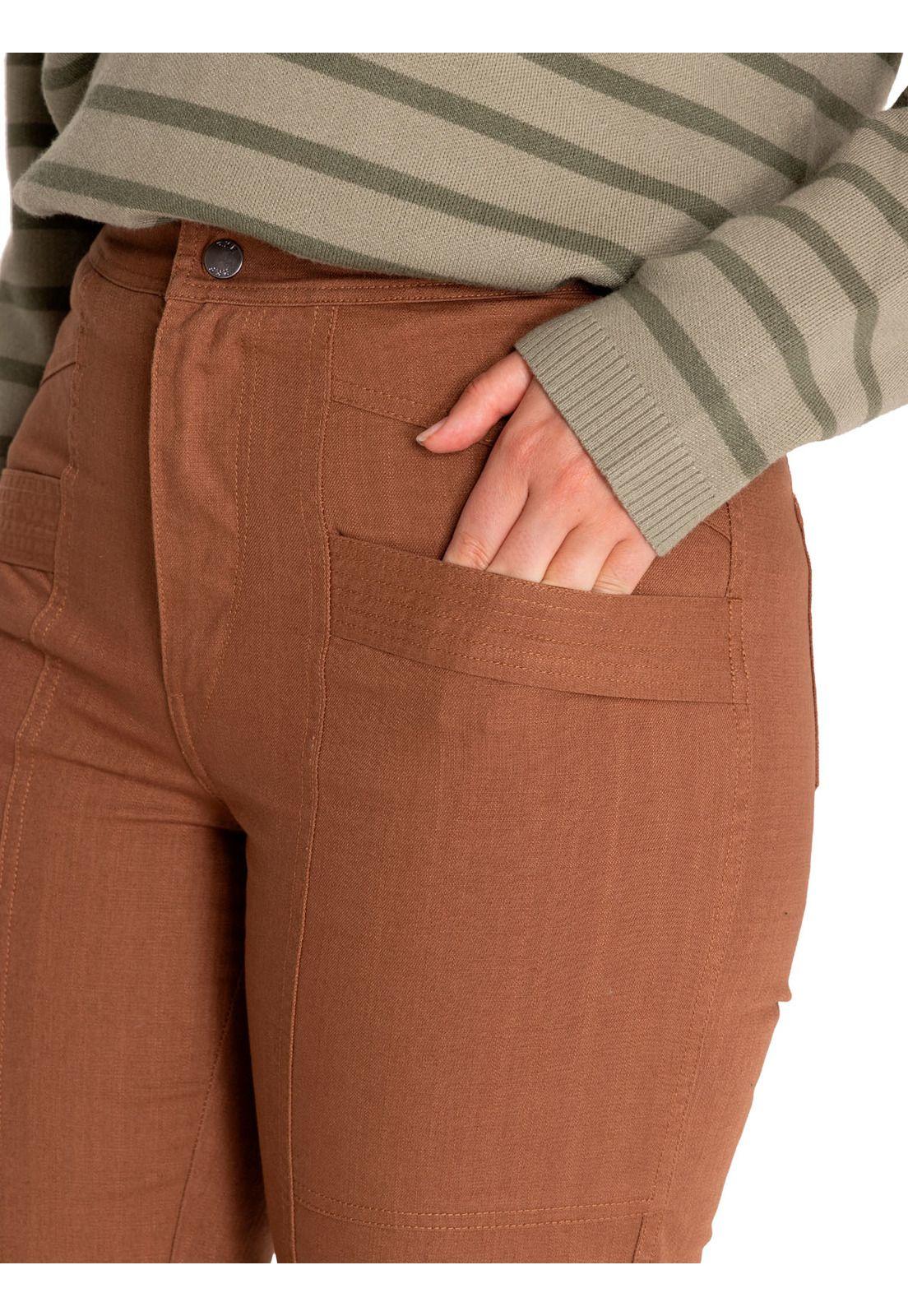 Pantalón Algodón Orgánico Mujer Isis Café-7
