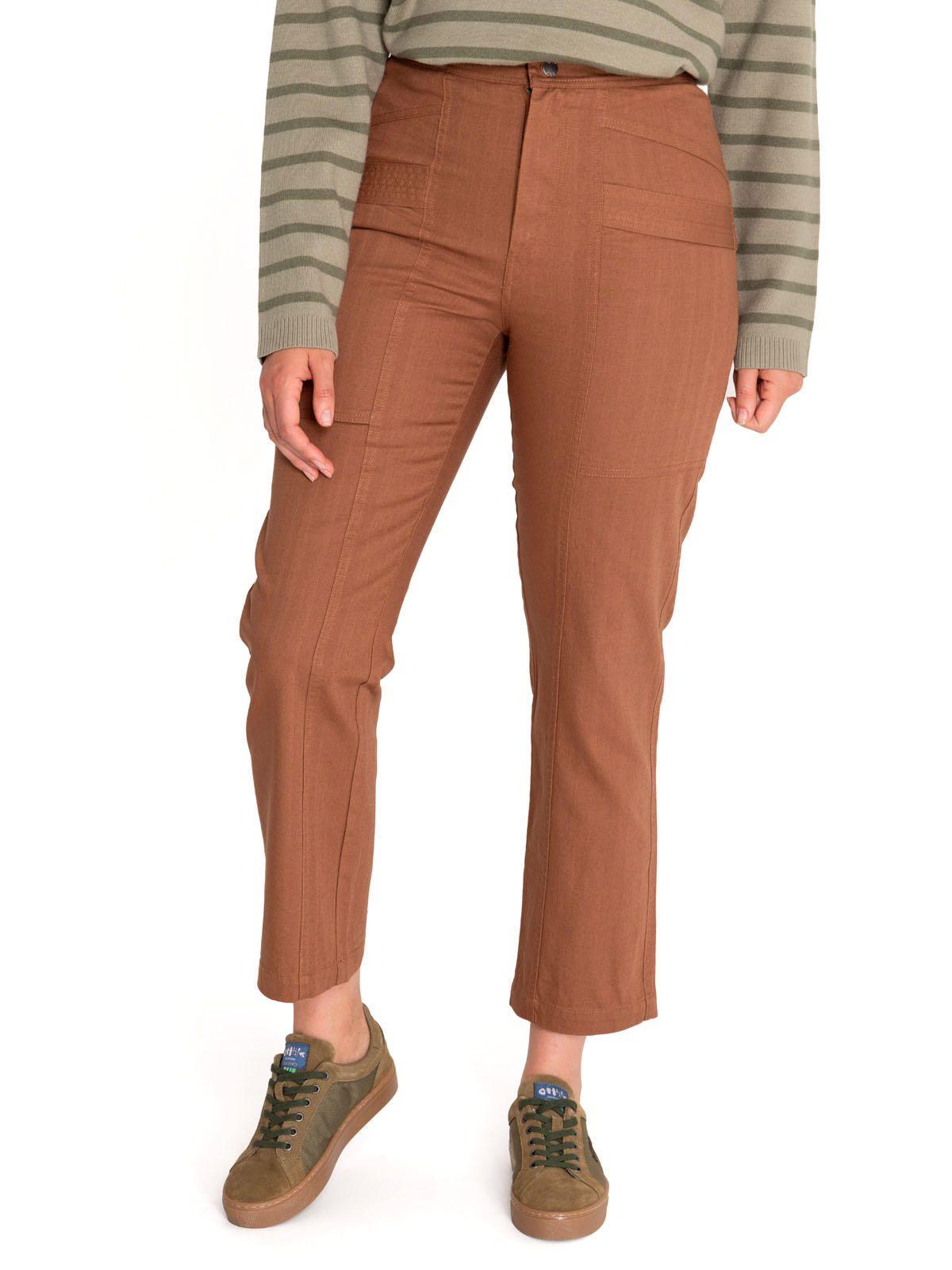 Pantalón Algodón Orgánico Mujer Isis Café-4