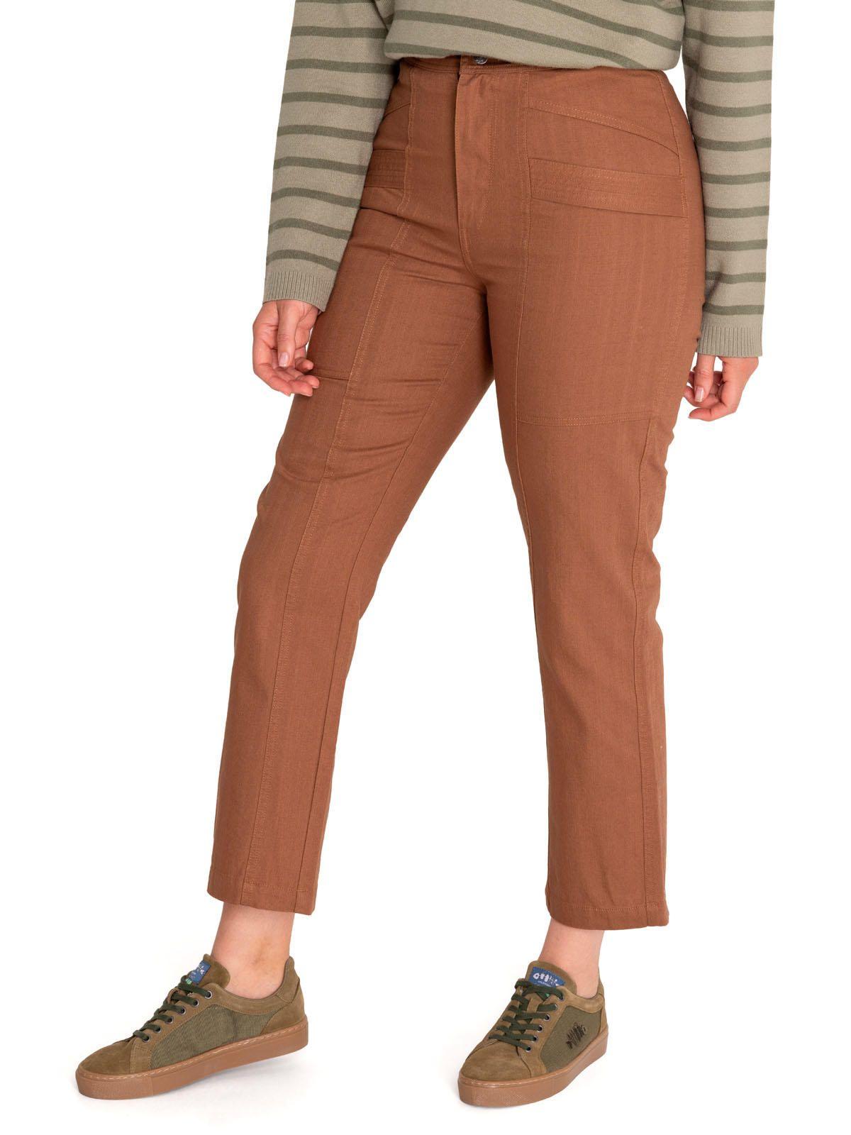 Pantalón Algodón Orgánico Mujer Isis Café-5