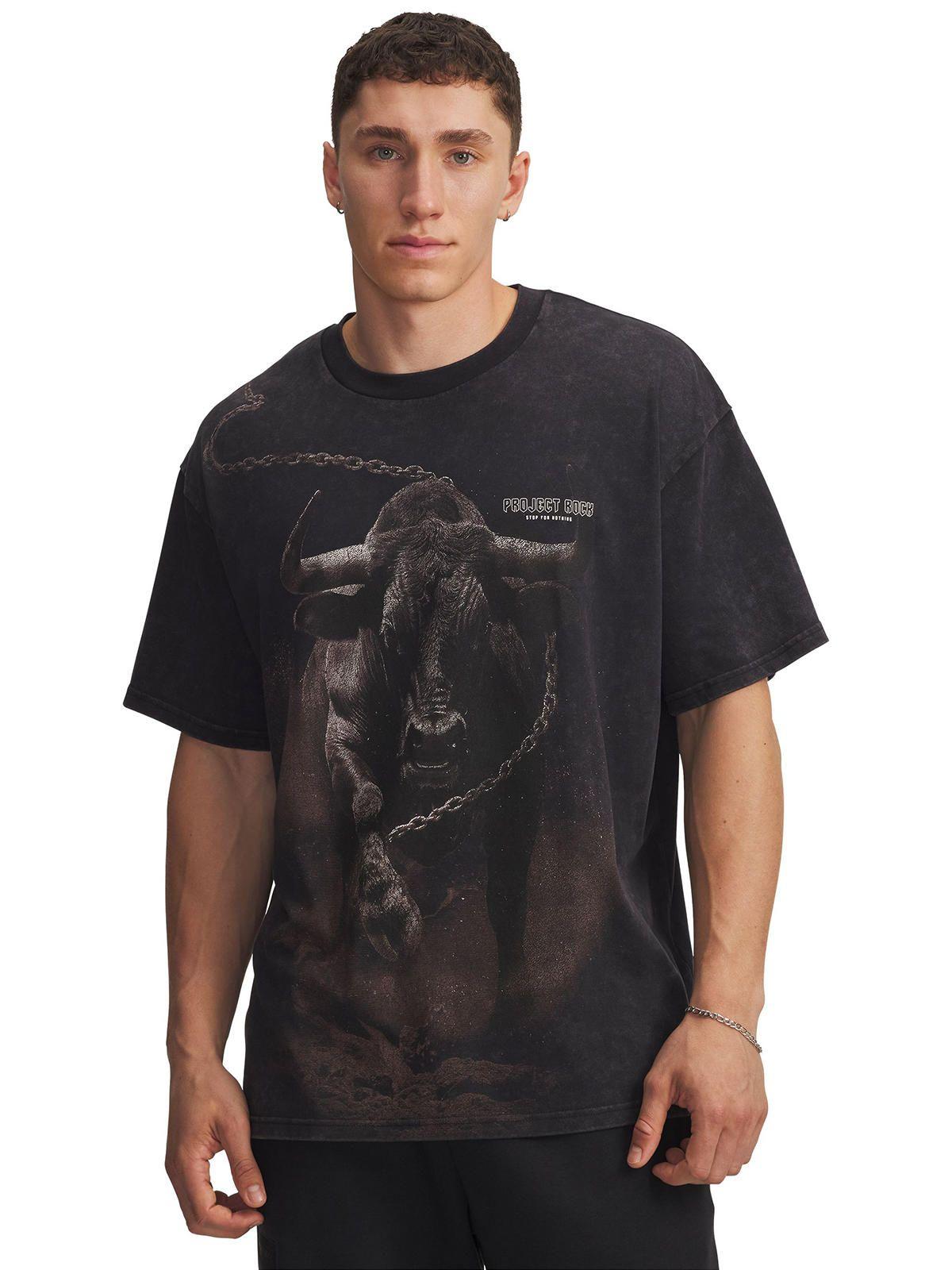 Polera Manga Corta Training para hombre Project Rock negra -0