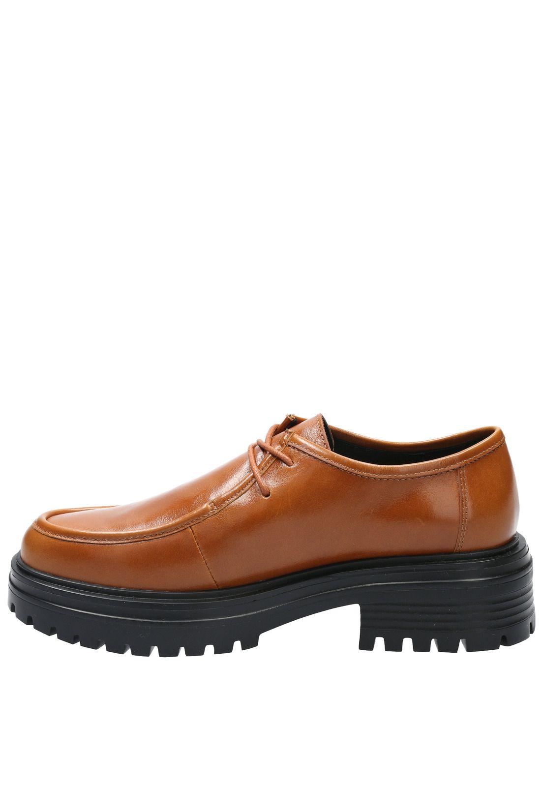 Zapato Cuero Mujer Kadali Café-5