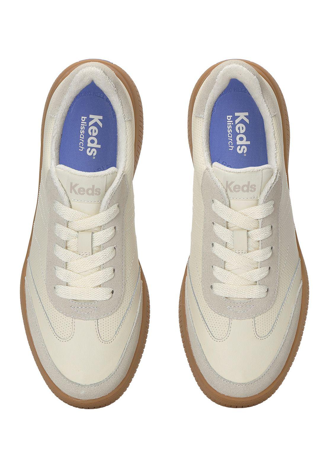 Zapatilla Cuero Mujer Contest Leather Beige-4