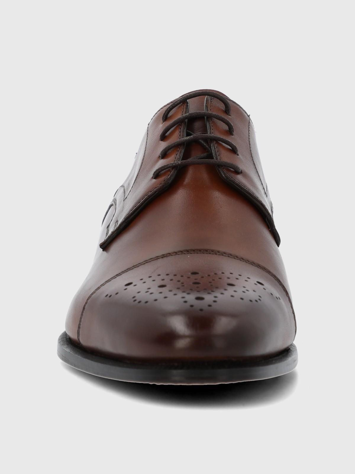 Zapato Italiano Cuero Luggi Café-3