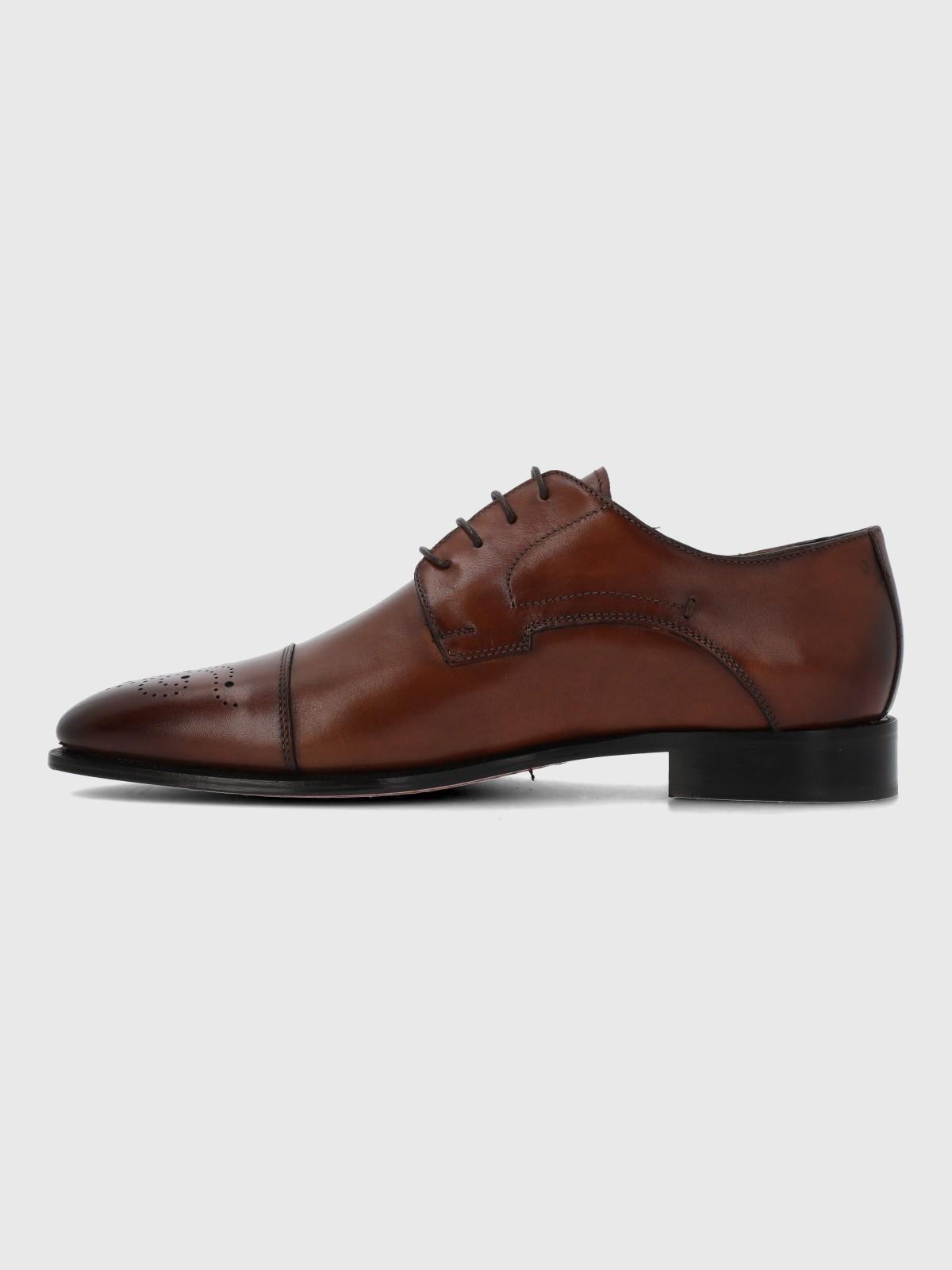 Zapato Italiano Cuero Luggi Café-4