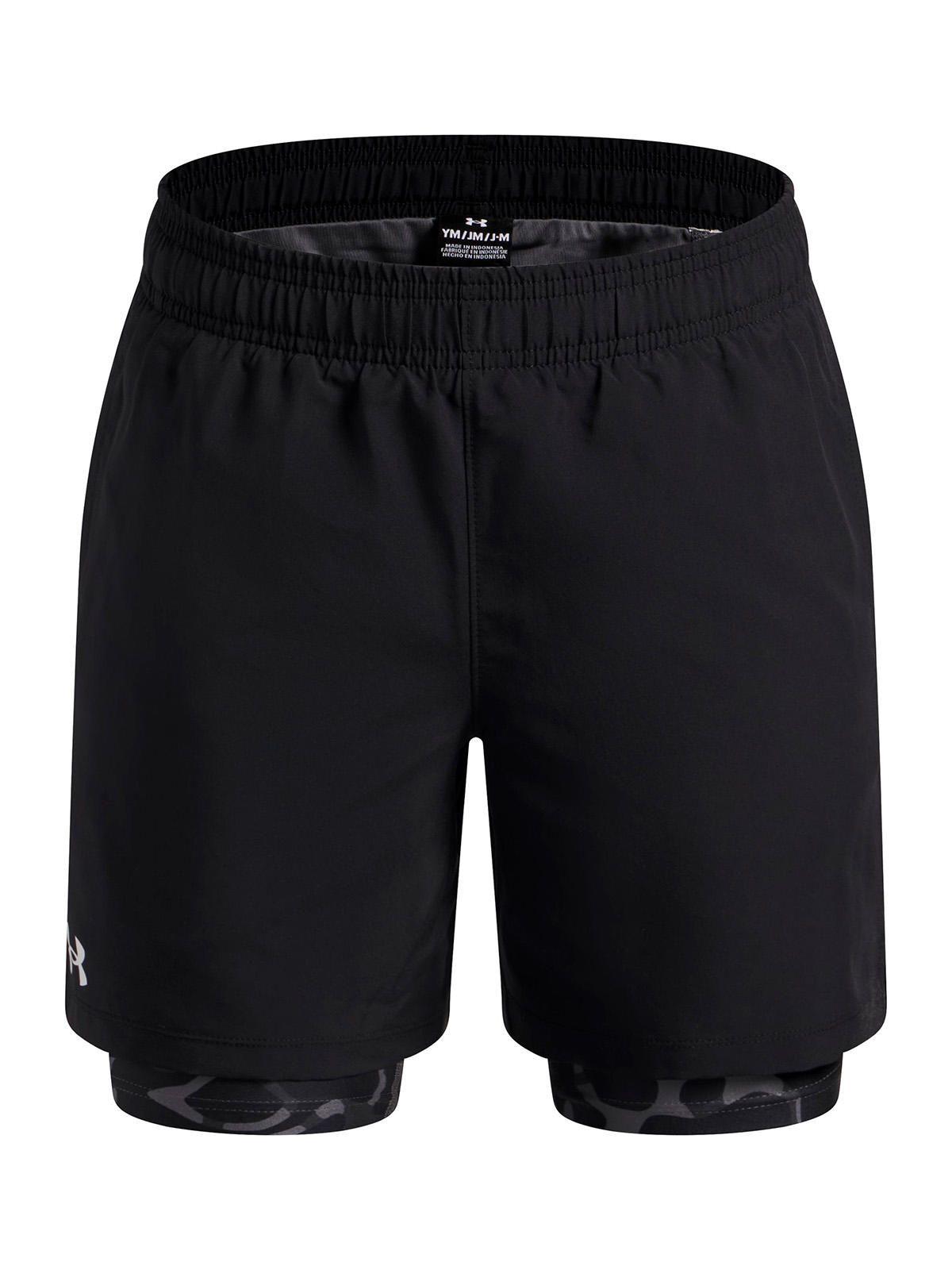 Short UA Tech Woven 2 En 1 Negro Niño-0