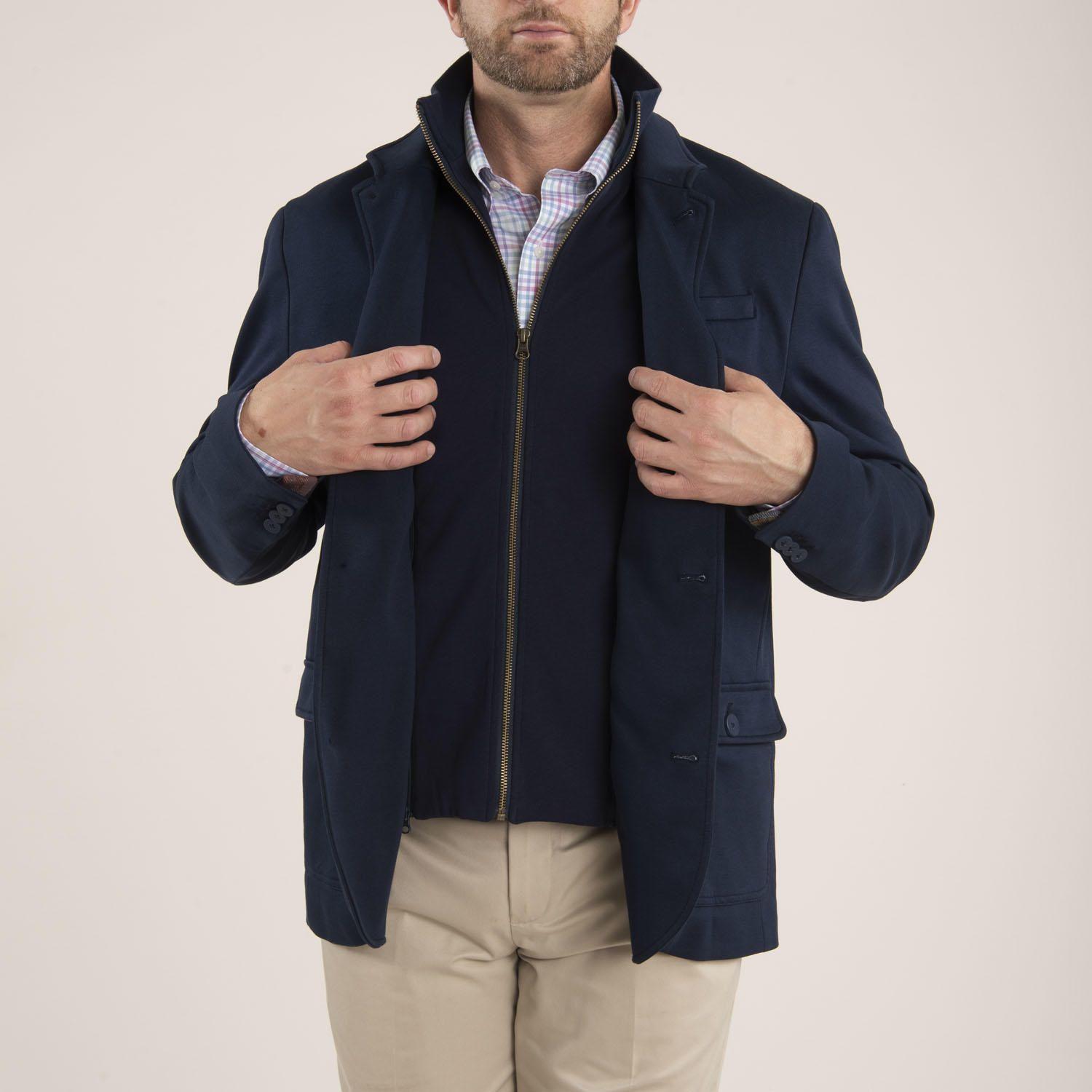 Chaqueta Hombre Fez Azul Petróleo-1