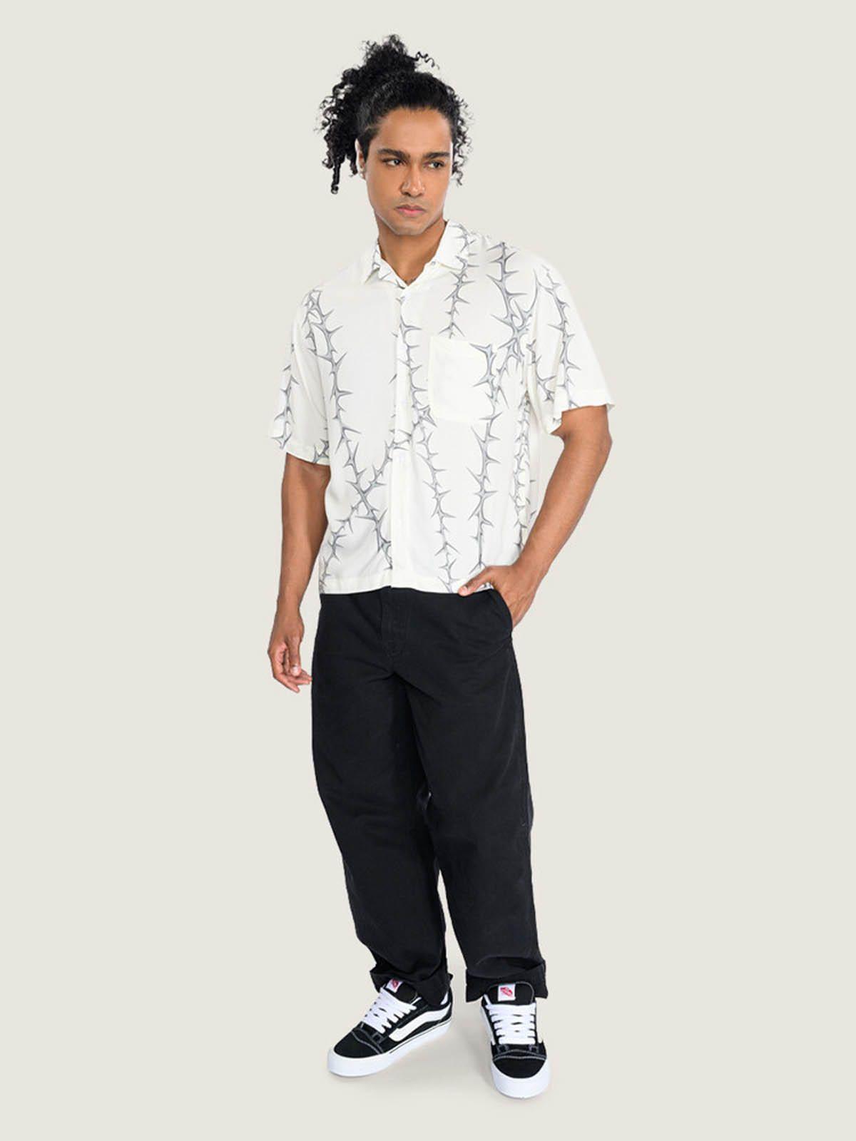 Camisa M/C Hombre Van Doren Printed Ca Blanco-5