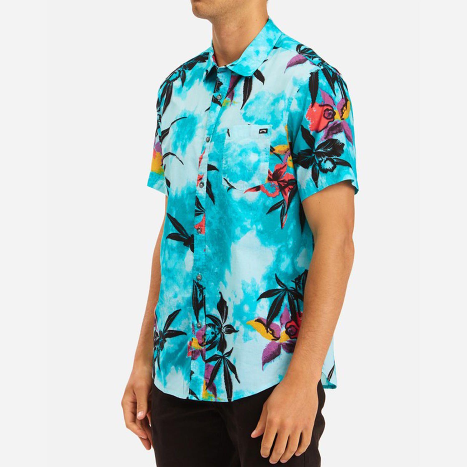 Camisa M/C Hombre Sundays Floral Celeste-1