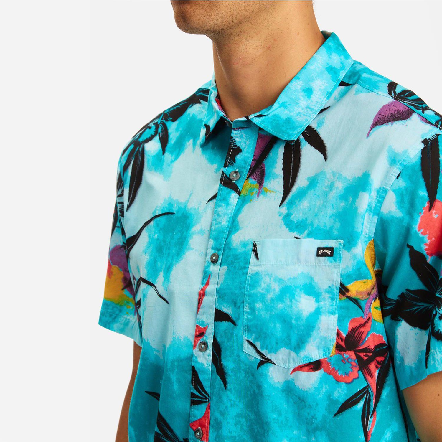 Camisa M/C Hombre Sundays Floral Celeste-3