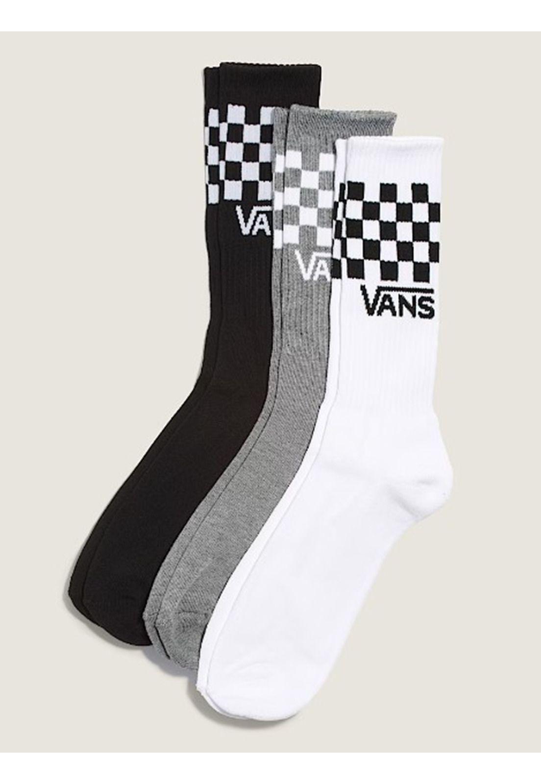 Calcetines Unisex Classic Check Crew Blanco (42-47) Vans-0