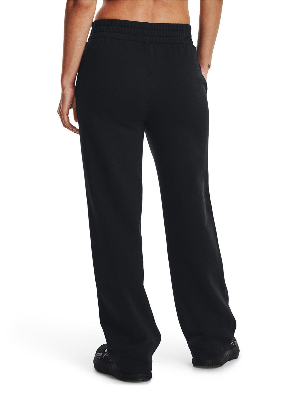 Pantalón Ua Rival Fleece Straight Leg Negro Para Mujer-4