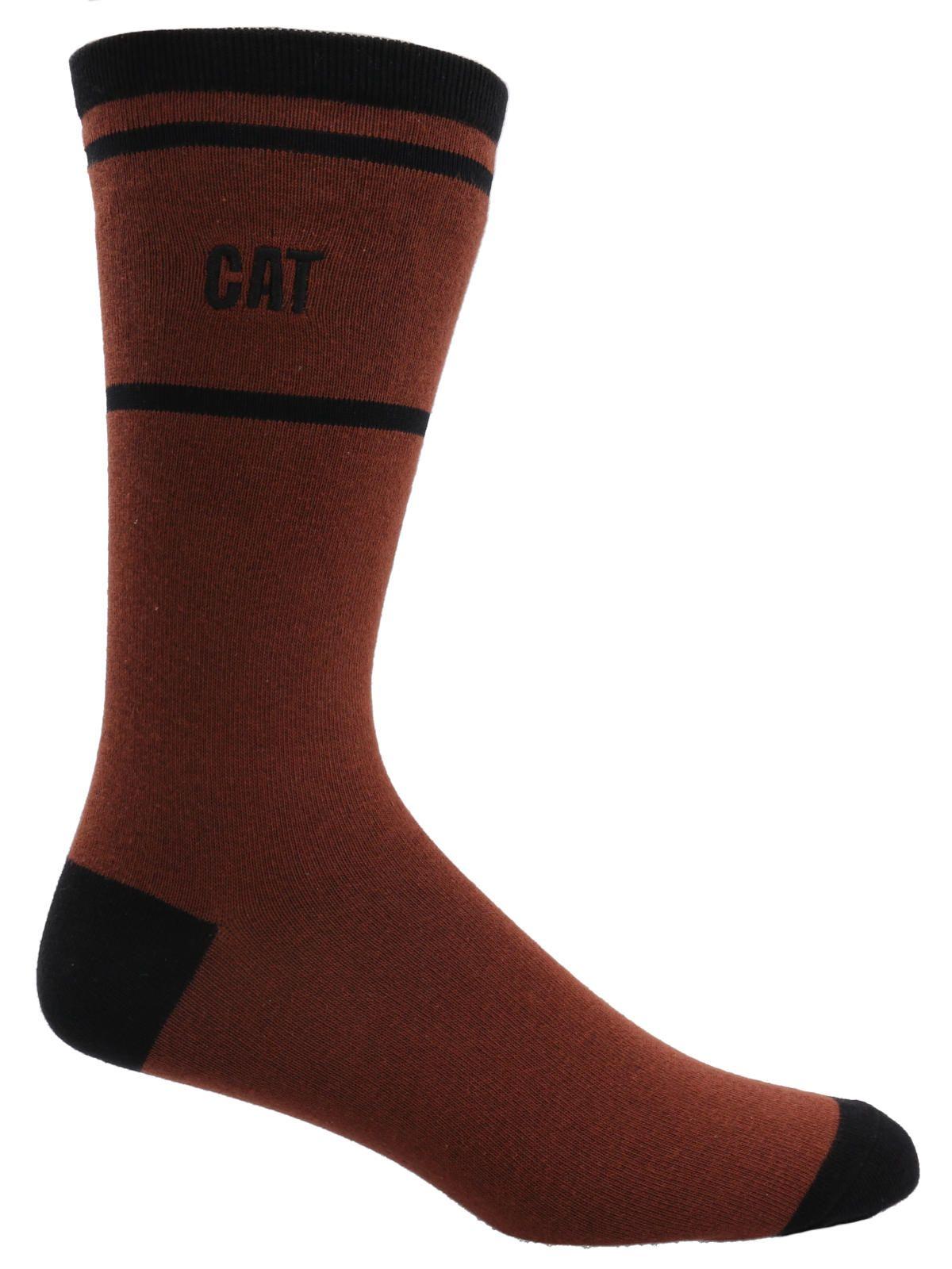 Calcetín Largo Diseño Triángulo Hombre Café-1