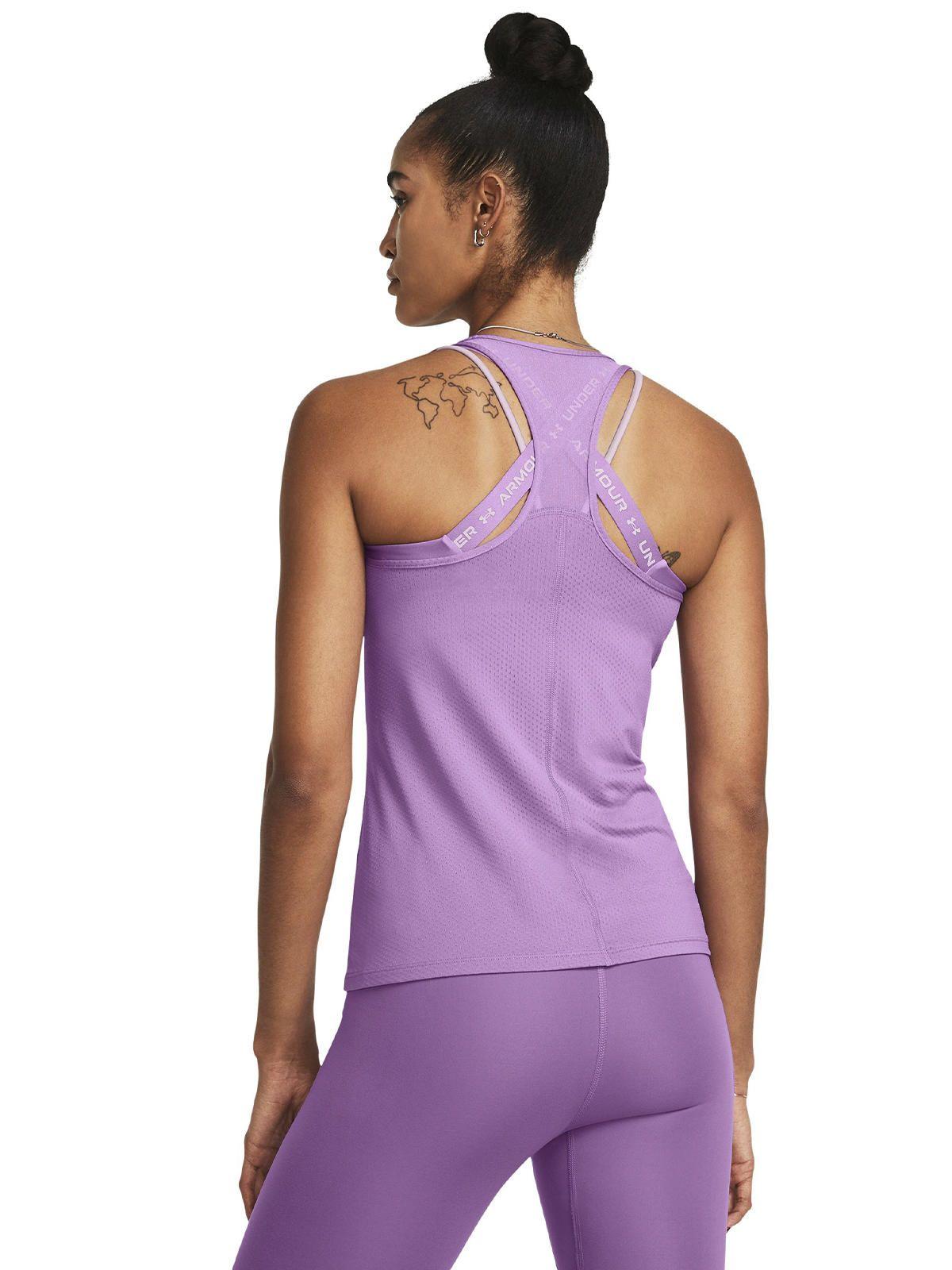 Polera HeatGear® Racer mujer Morado-4