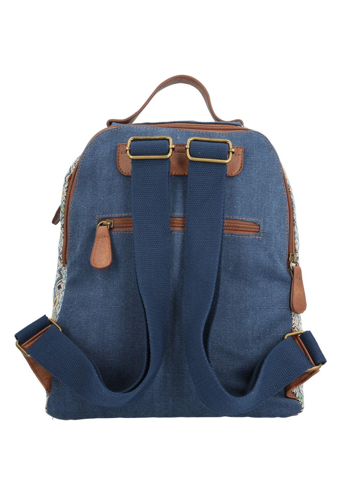 Cartera Azul Amaru Back Mujer-2