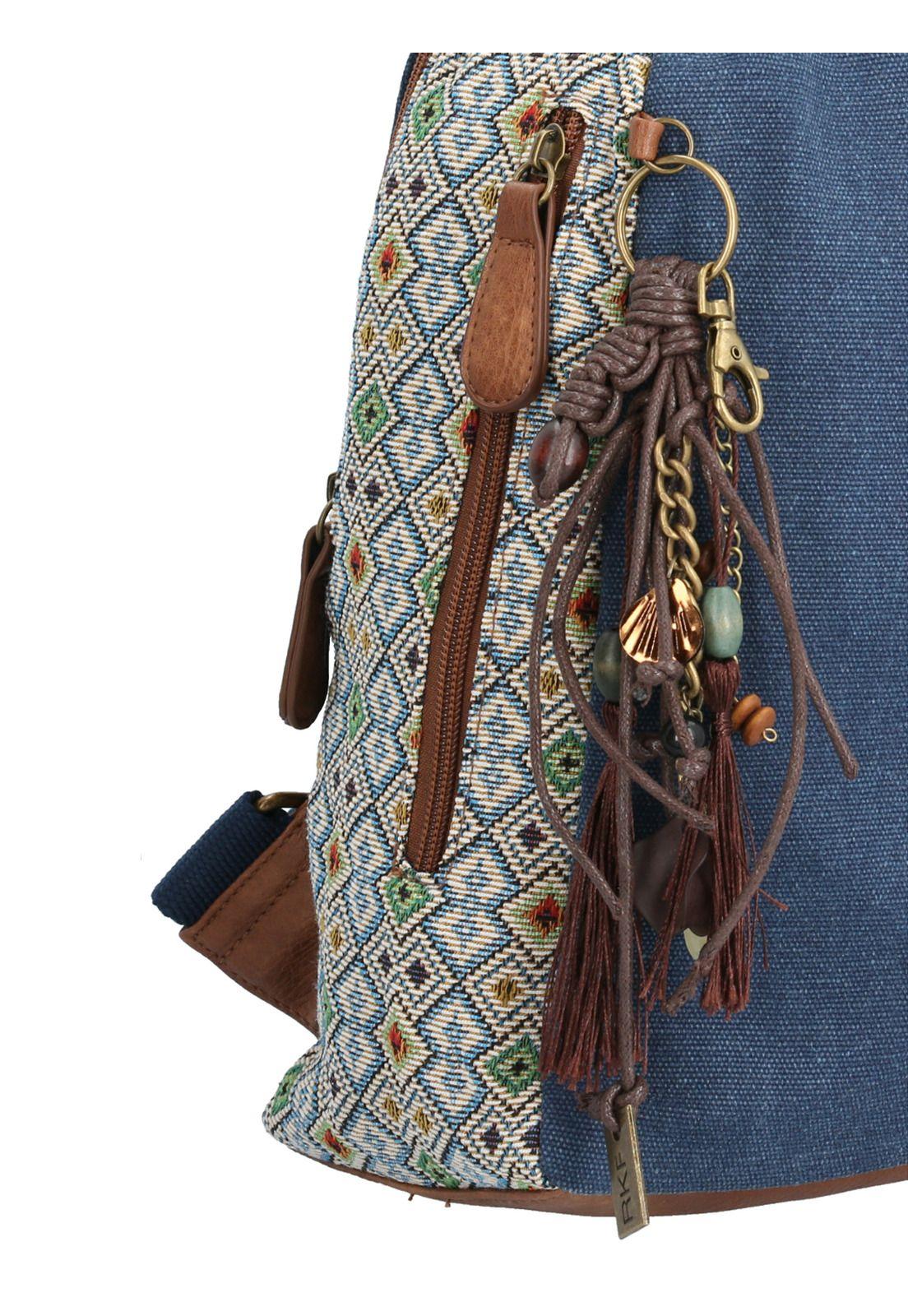 Cartera Azul Amaru Back Mujer-4