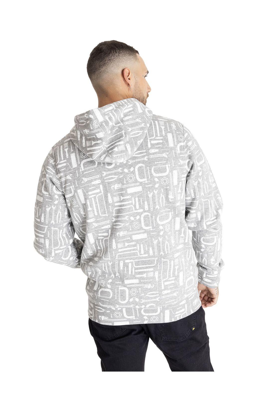 Polerón Hombre Foundation Po Printe Gris-3