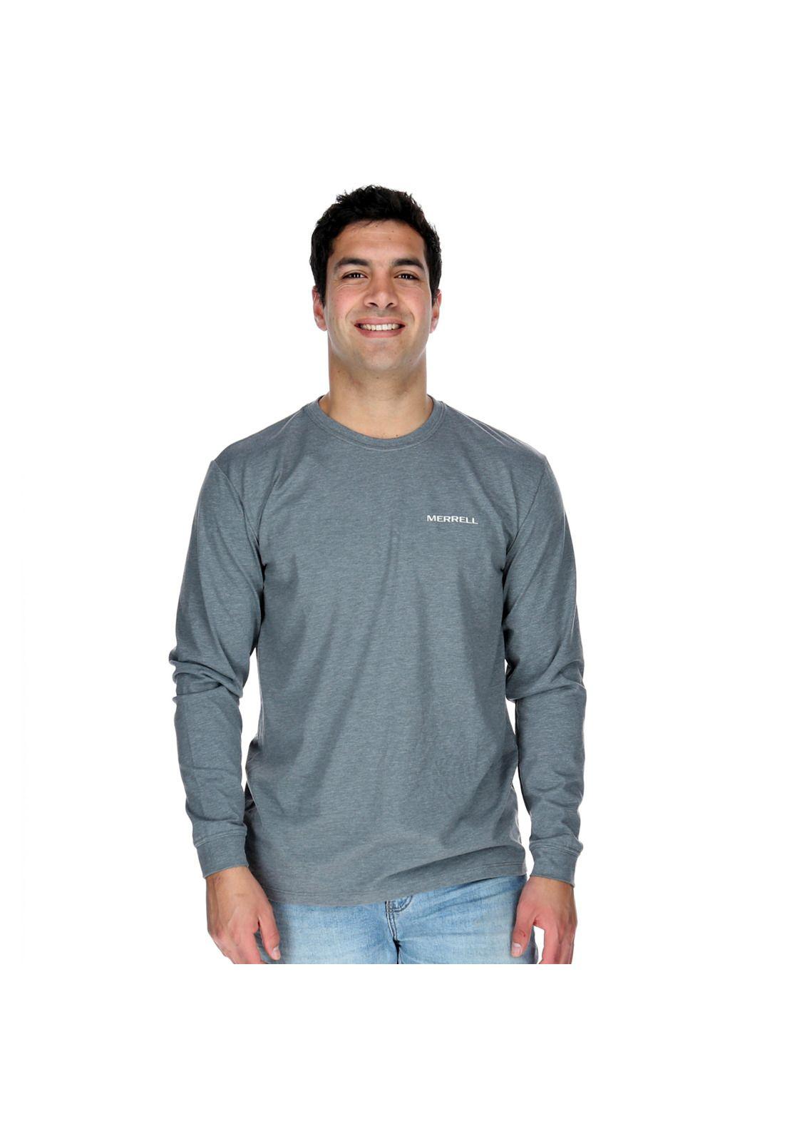 Polera M/L Hombre Penguin Long Sleeve Gris-0