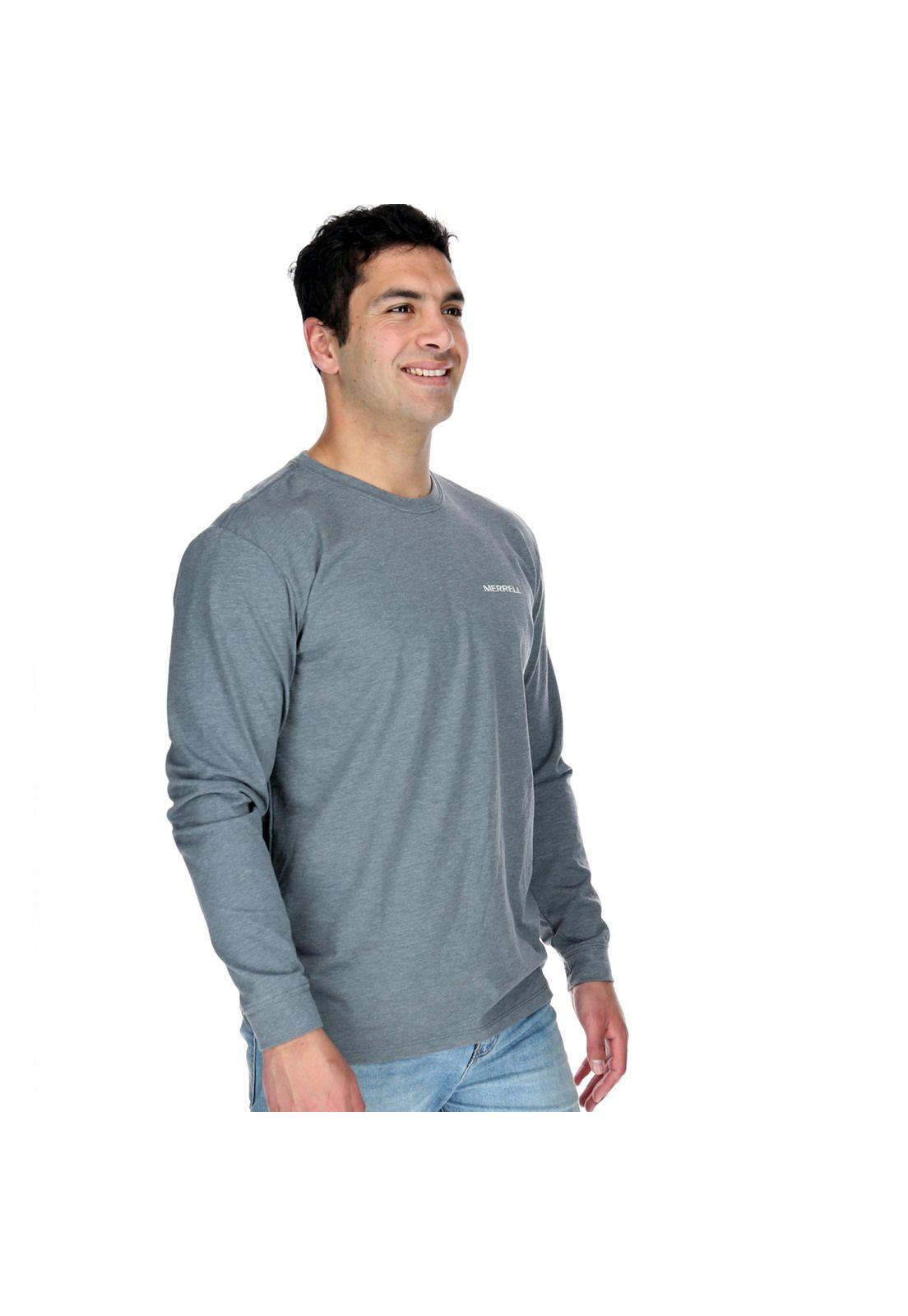 Polera M/L Hombre Penguin Long Sleeve Gris-3