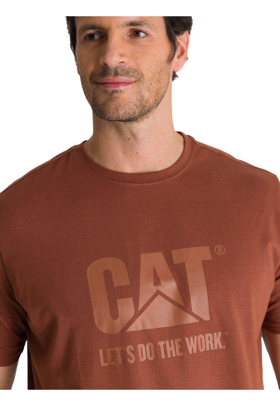Polera Manga Corta Hombre Diseño Do The Work Rojo-4