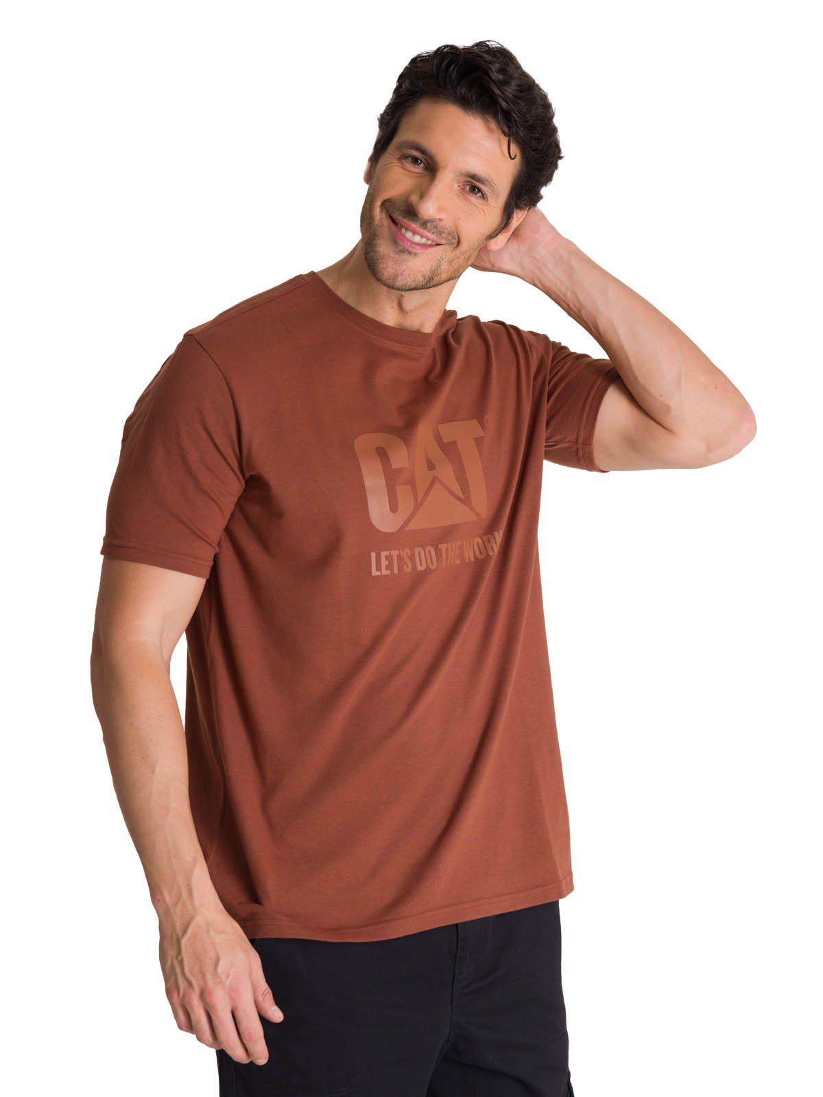 Polera Manga Corta Hombre Diseño Do The Work Rojo-1