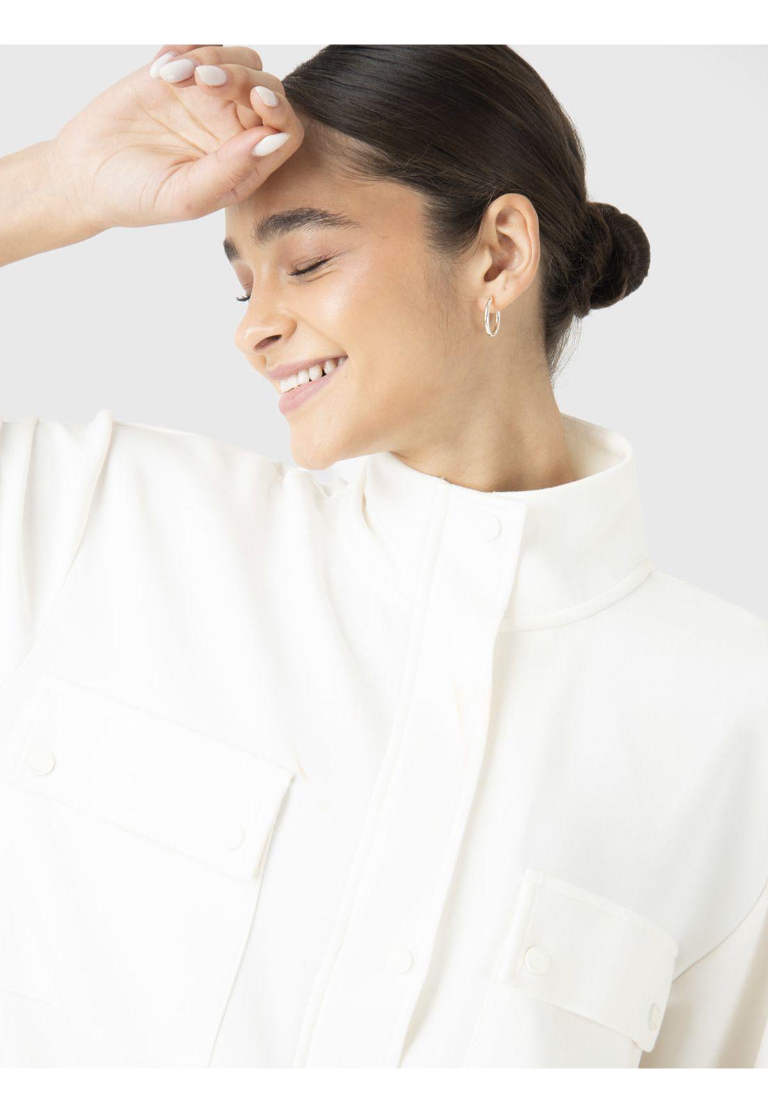 Polerón Mujer Modal Sweatshirt Crudo-4
