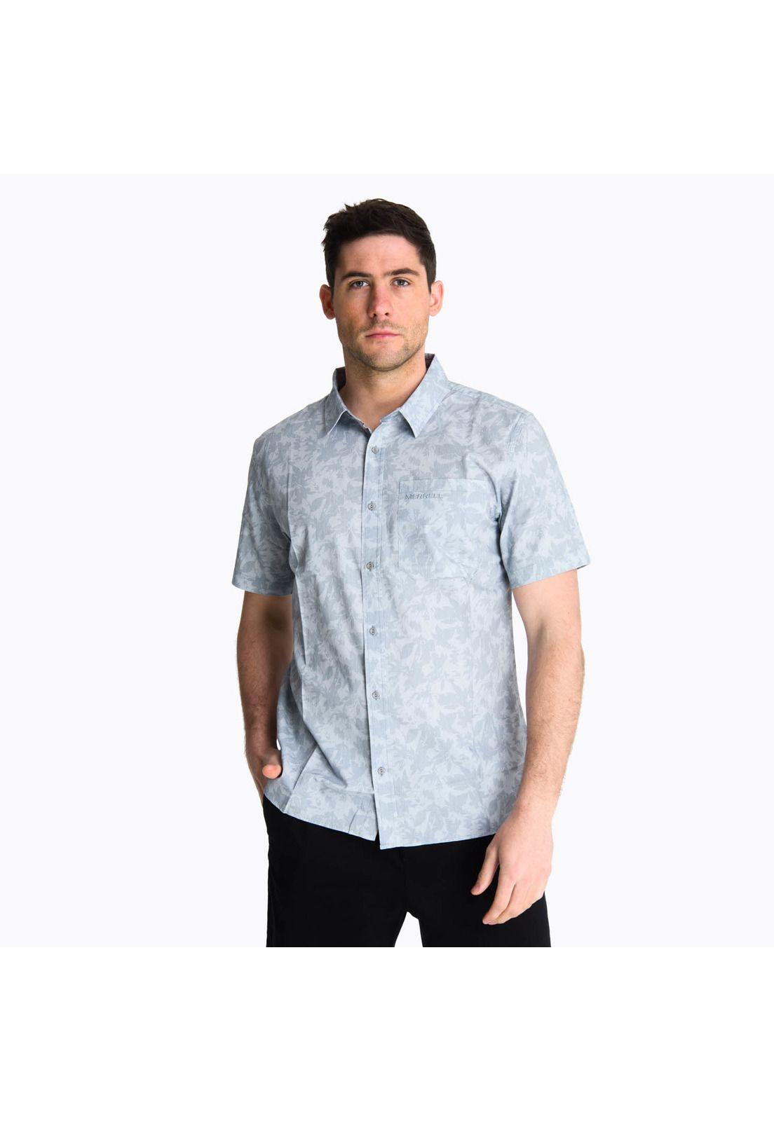 Camisa Manga Corta Hombre Bluff Gris Claro-0