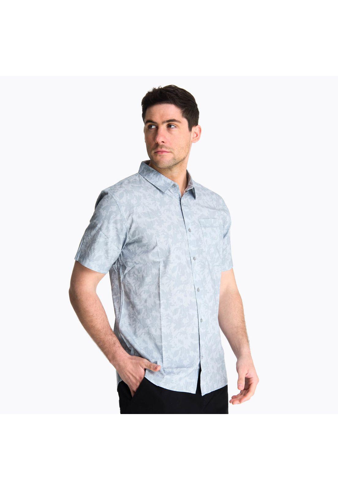 Camisa Manga Corta Hombre Bluff Gris Claro-1