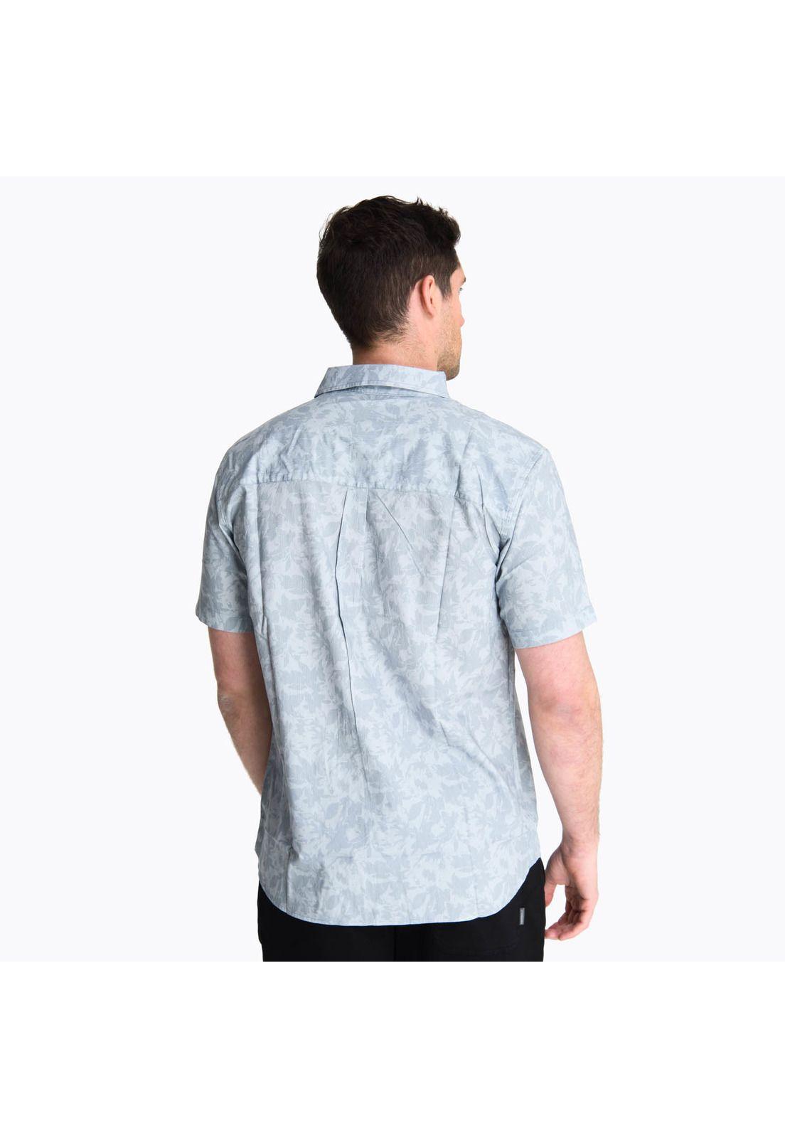 Camisa Manga Corta Hombre Bluff Gris Claro-3