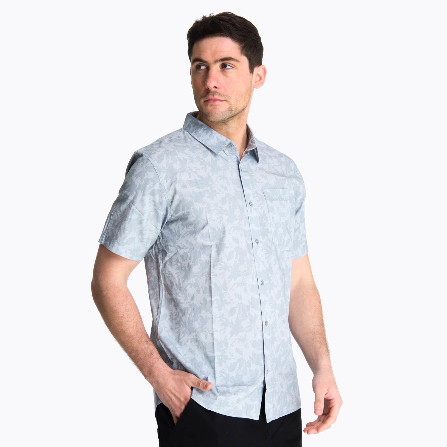 Camisa Manga Corta Hombre Bluff Gris Claro-1