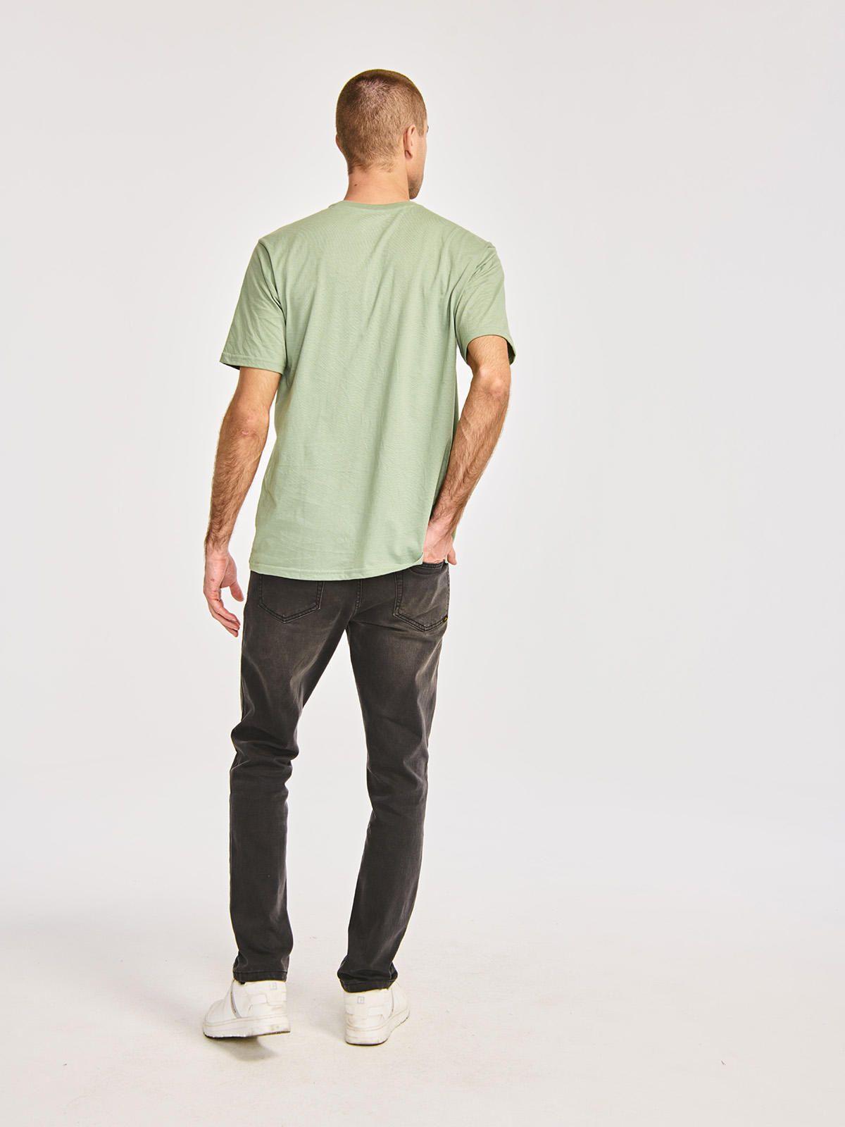 Polera Manga Corta Unisex Cat Logo Tee Verde-5