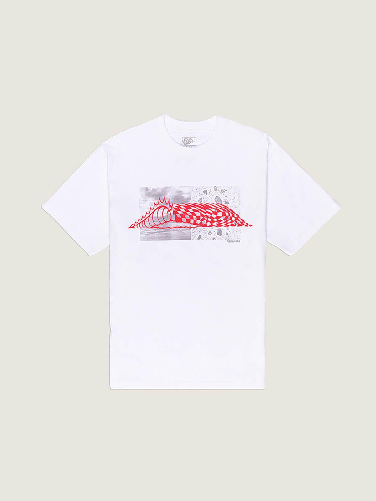 Polera M/C Hombre Wave Check Tee Blanco-0