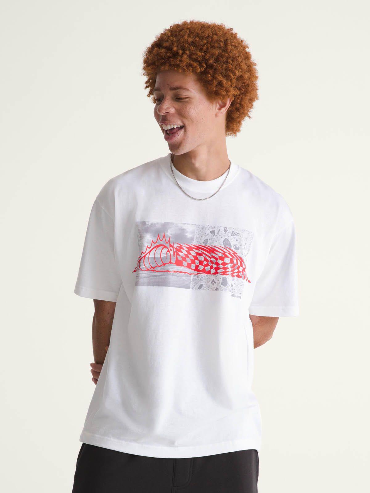 Polera M/C Hombre Wave Check Tee Blanco-3