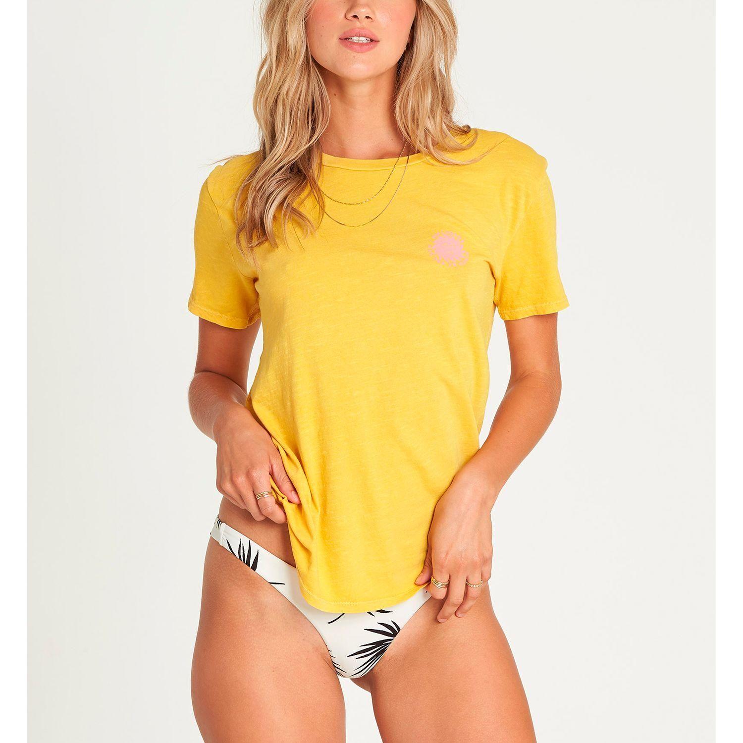 Polera M/C Mujer Kissed By The Sun Amarillo-0