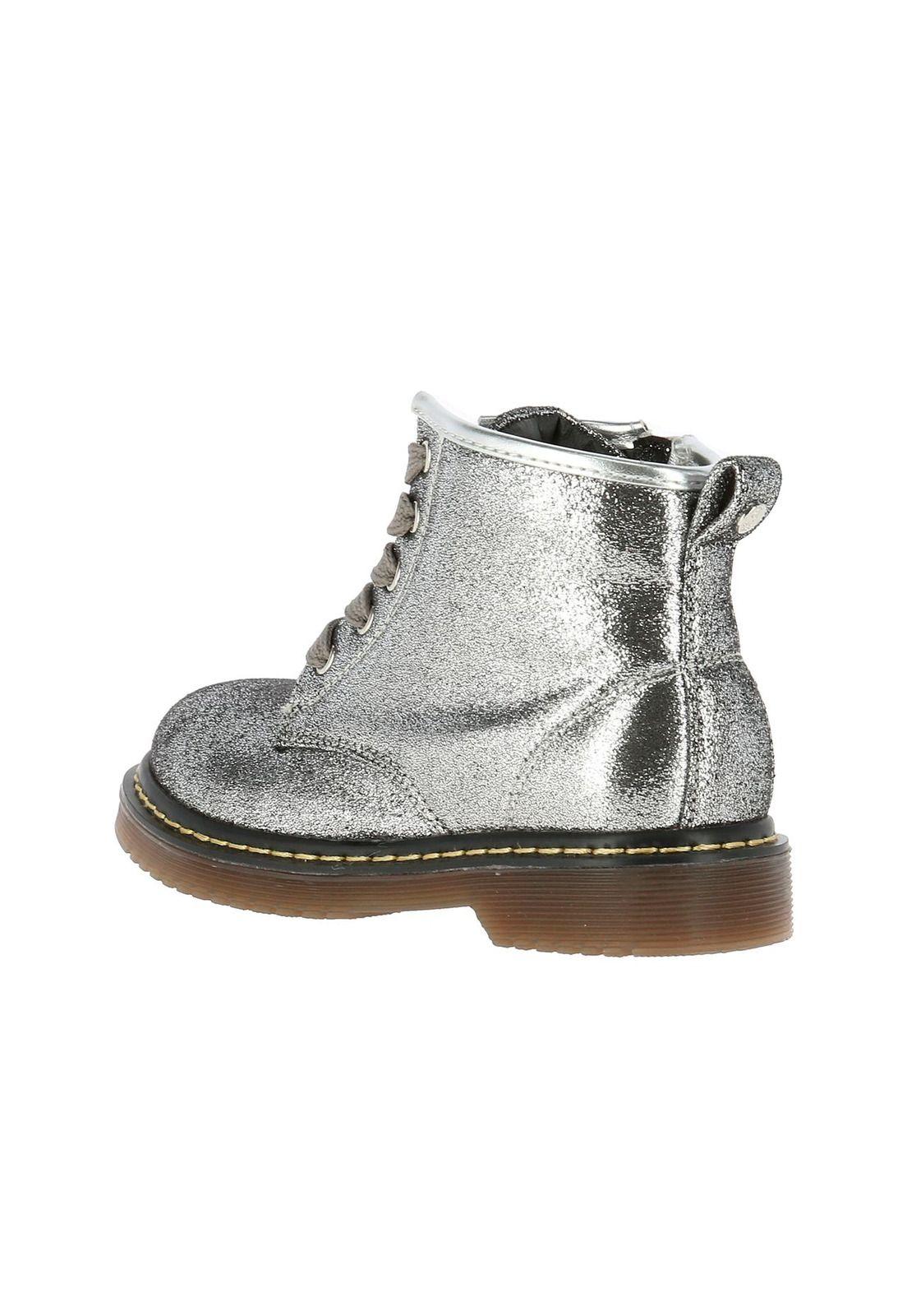 Botin  Delia Plateado-4