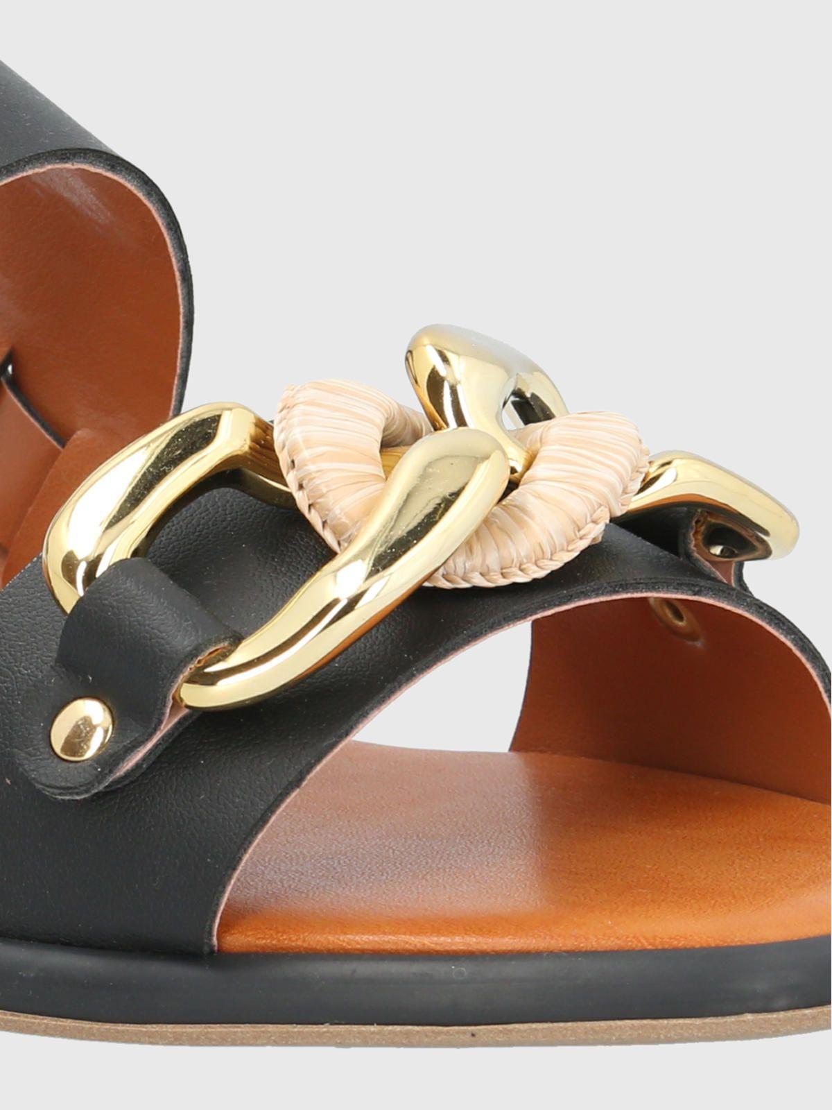 Sandalia Negro Mujer Amedea -6