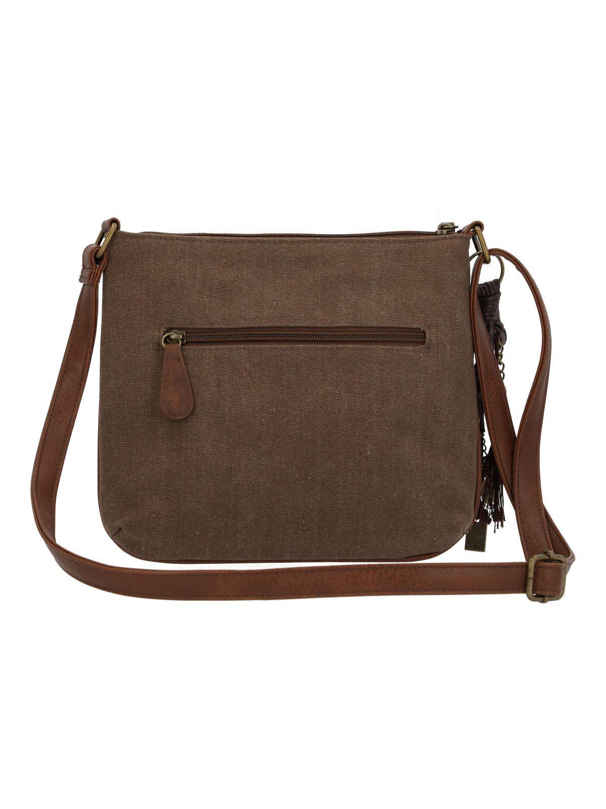 Cartera Textil Mujer Alikai Cross Café-2