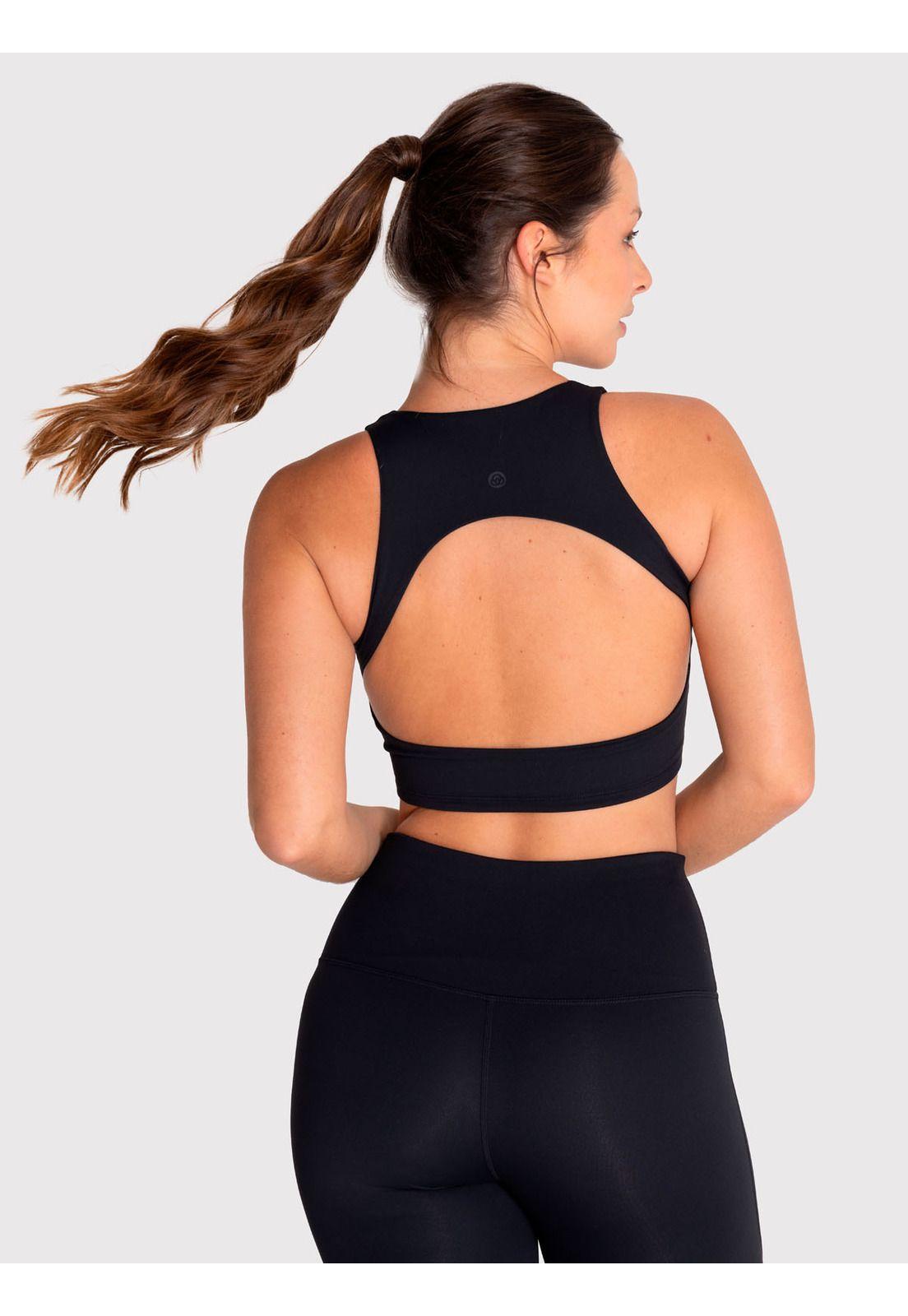 Peto deportivo Mujer Crop Aura Negro-0