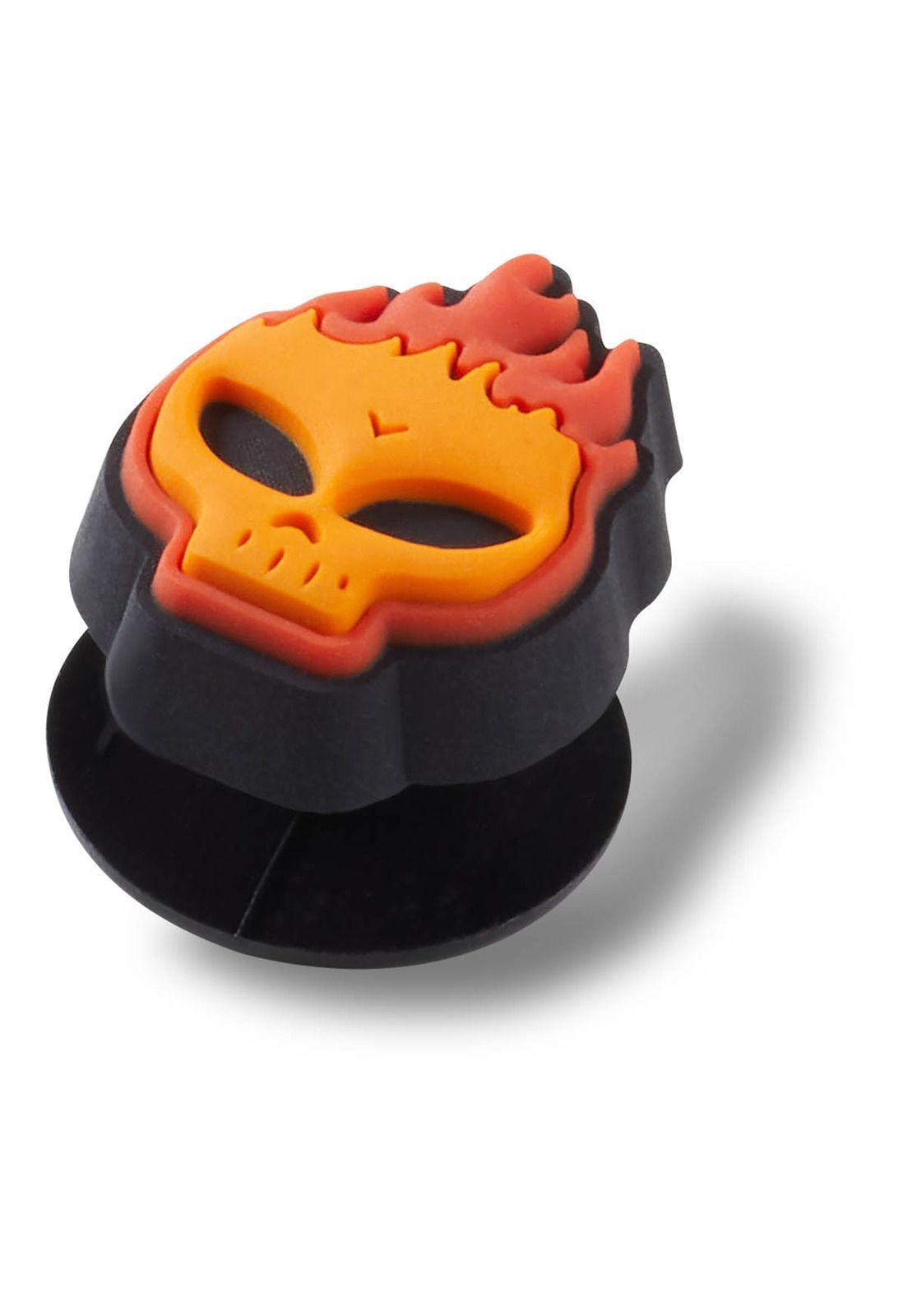 Jibbitz Calavera en Llamas Naranja-2