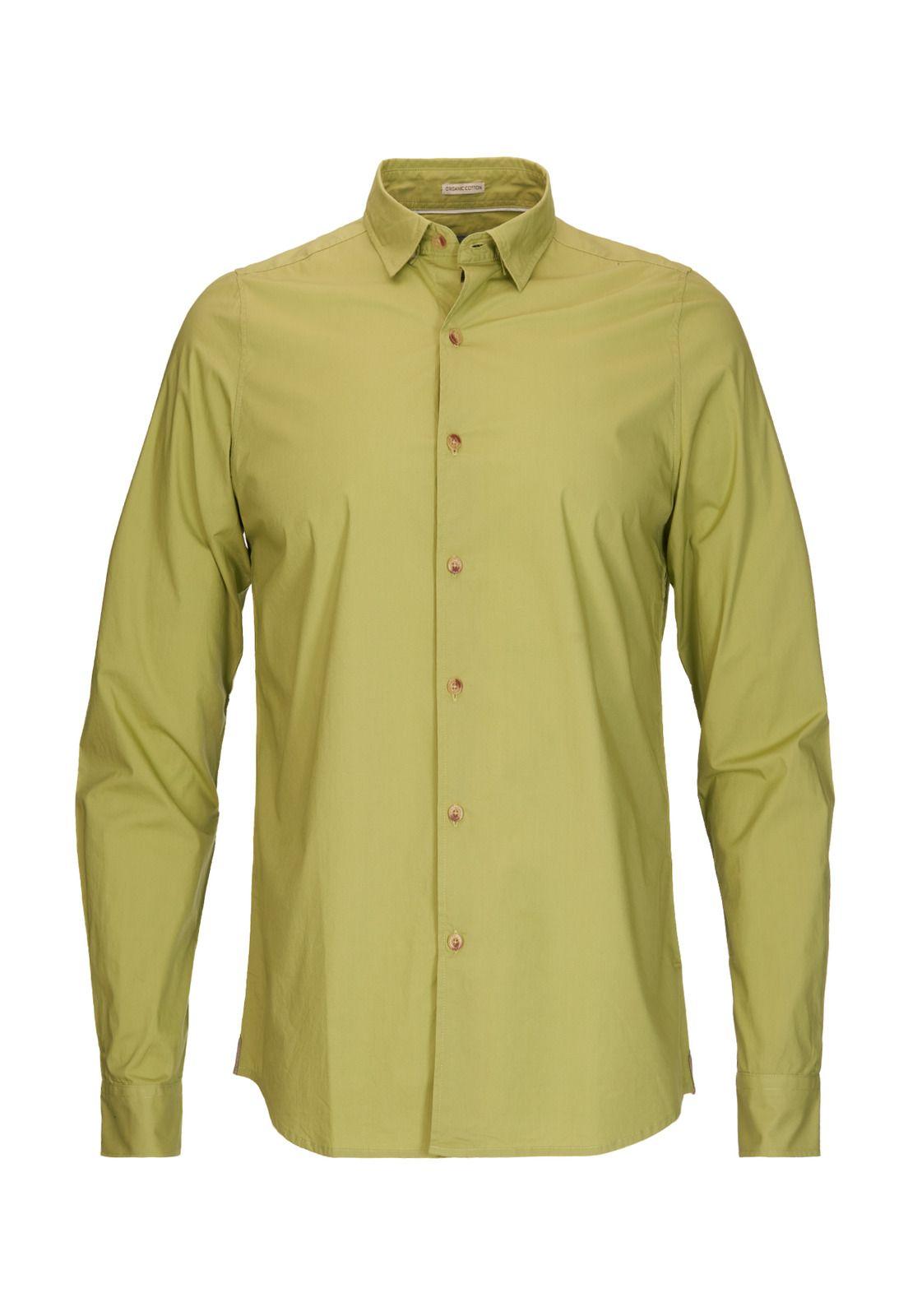 Camisa M/L Hombre Trento Verde-0