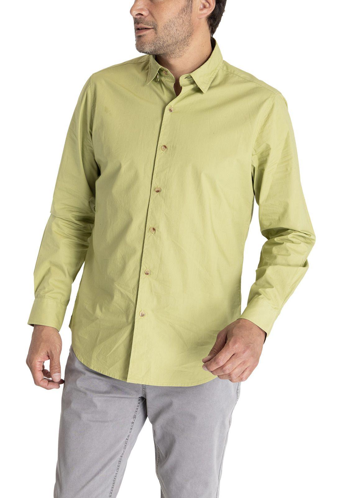 Camisa M/L Hombre Trento Verde-4