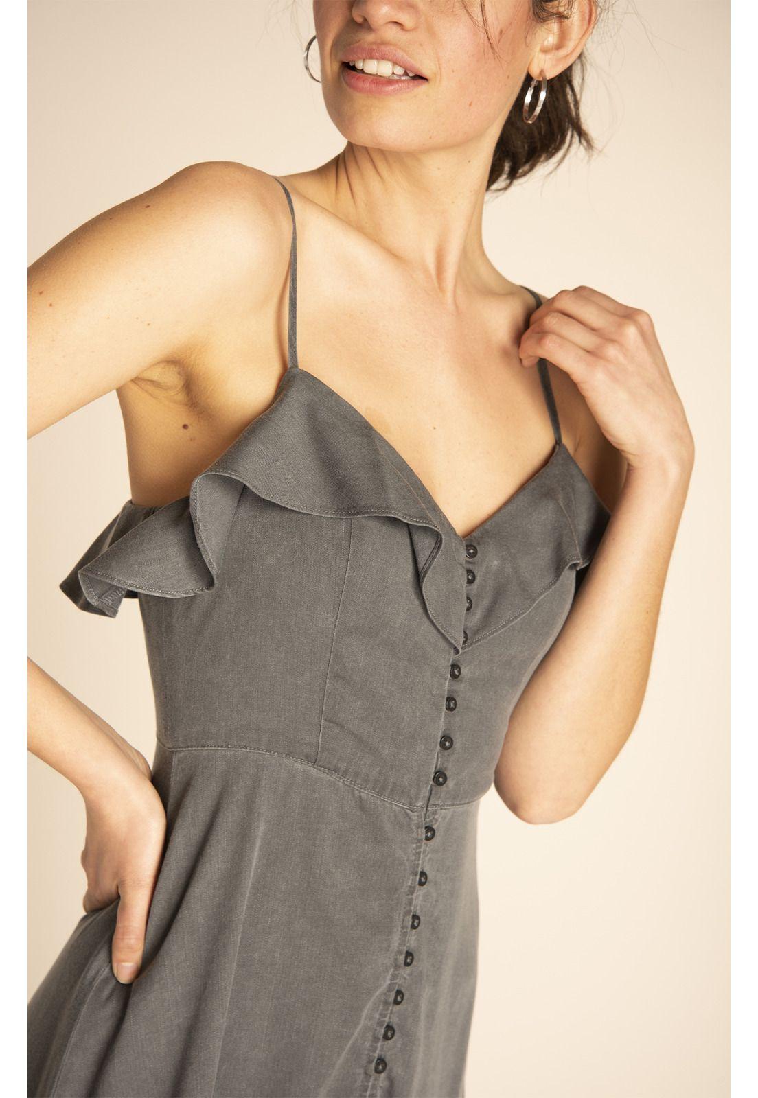 Vestido Tencel Mujer Almeria Gris-3