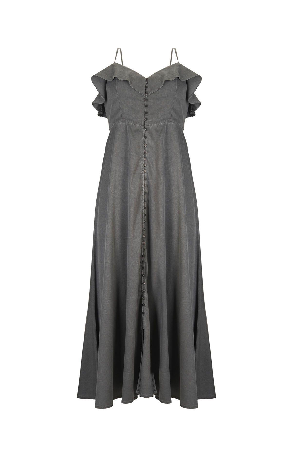 Vestido Tencel Mujer Almeria Gris-0