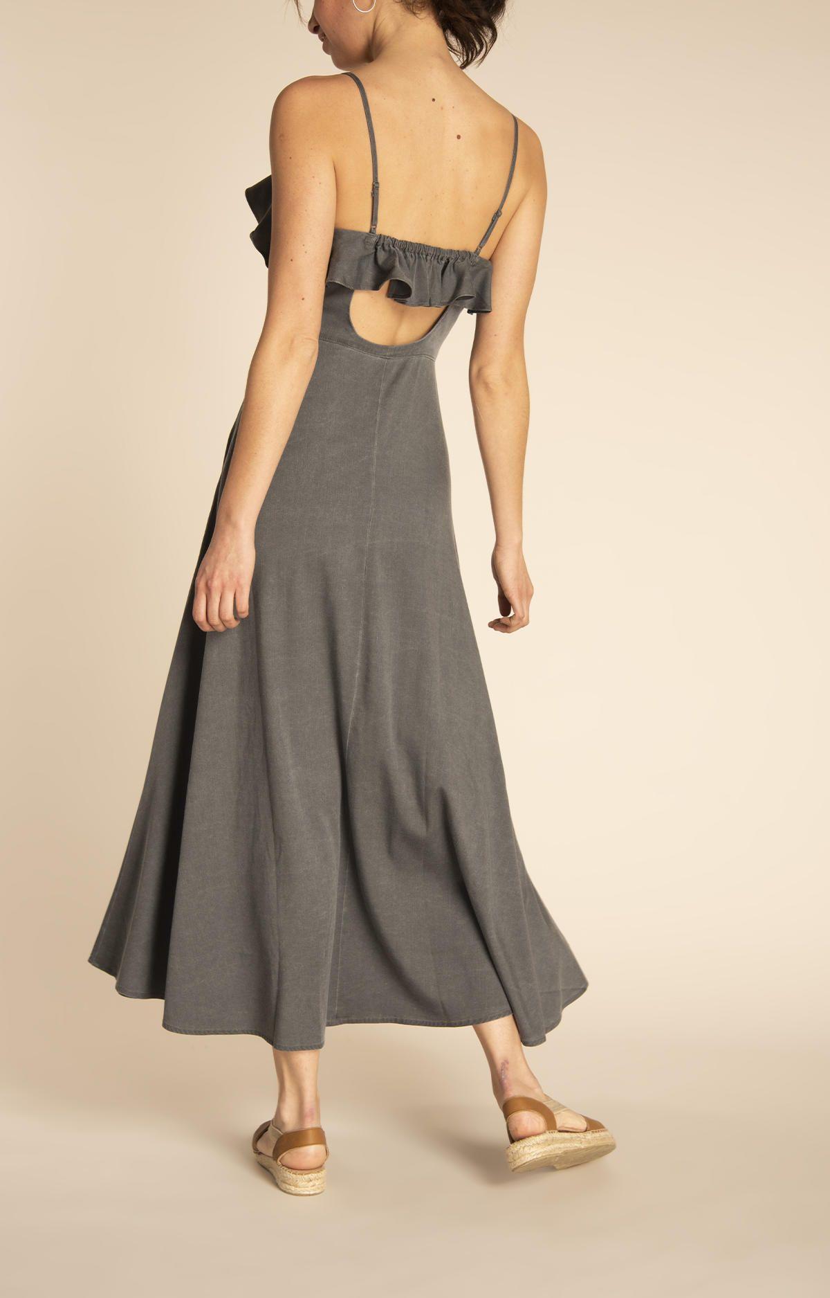 Vestido Tencel Mujer Almeria Gris-6