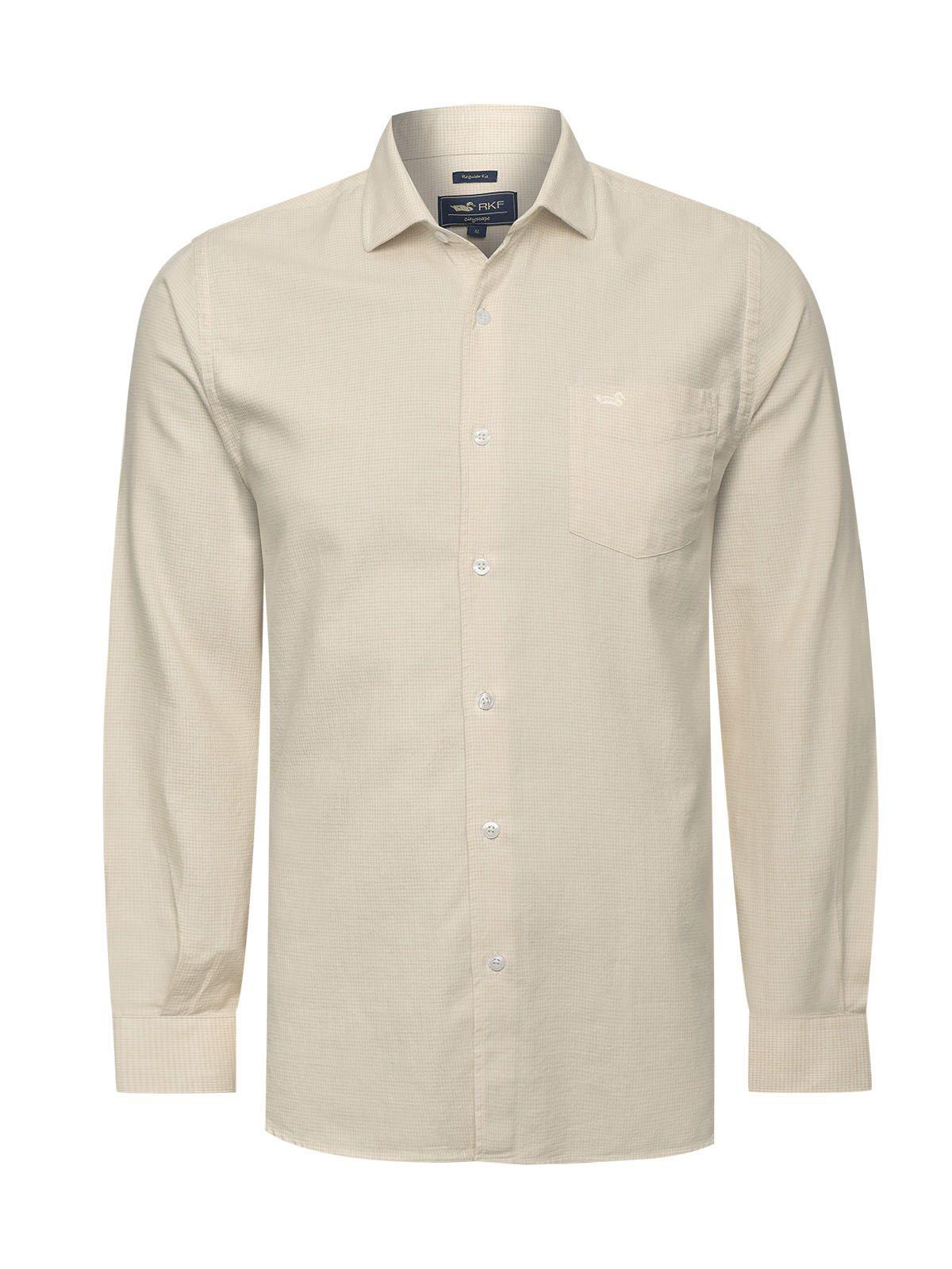Camisa Algodón Hombre Flasquare Beige-0