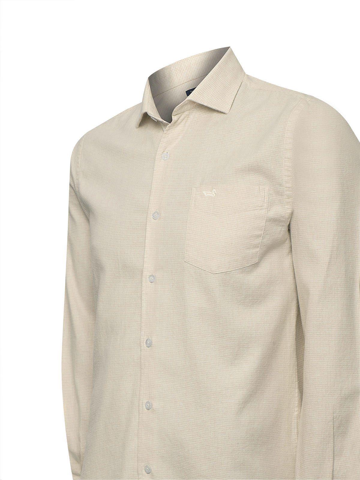Camisa Algodón Hombre Flasquare Beige-3