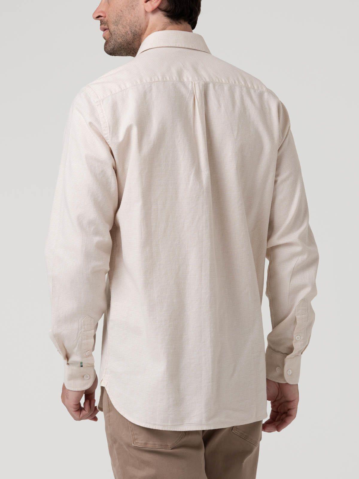 Camisa Algodón Hombre Flasquare Beige-5
