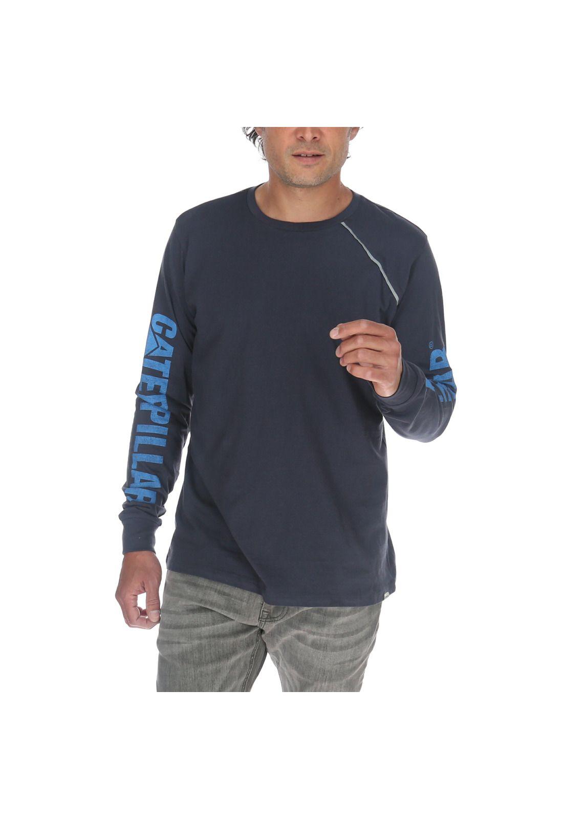 Polera M/L Hombre Stone Reflective L/S Tee Azul-0